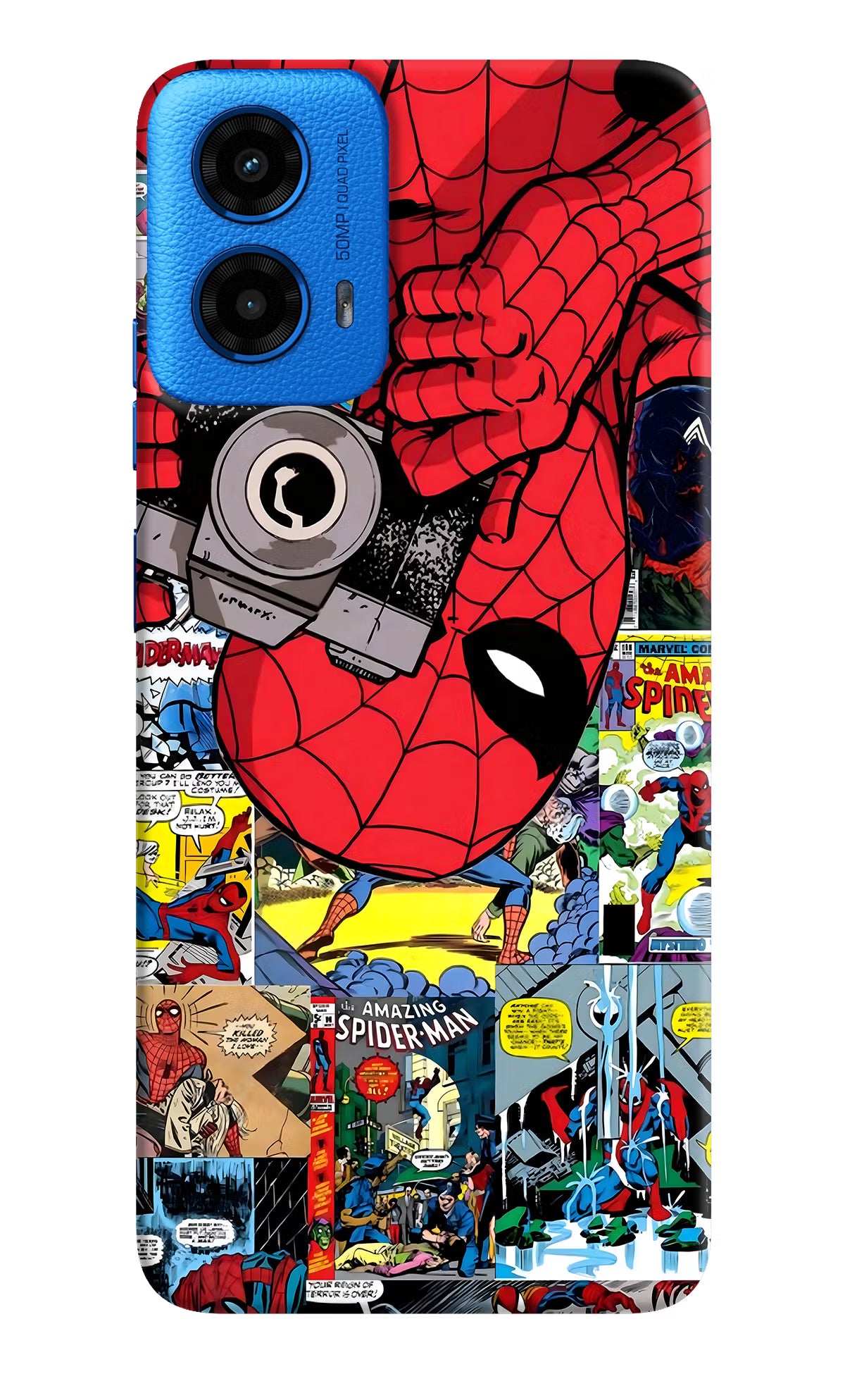 Spider Man Moto G45 Hard Case Back Cover by Casekaro