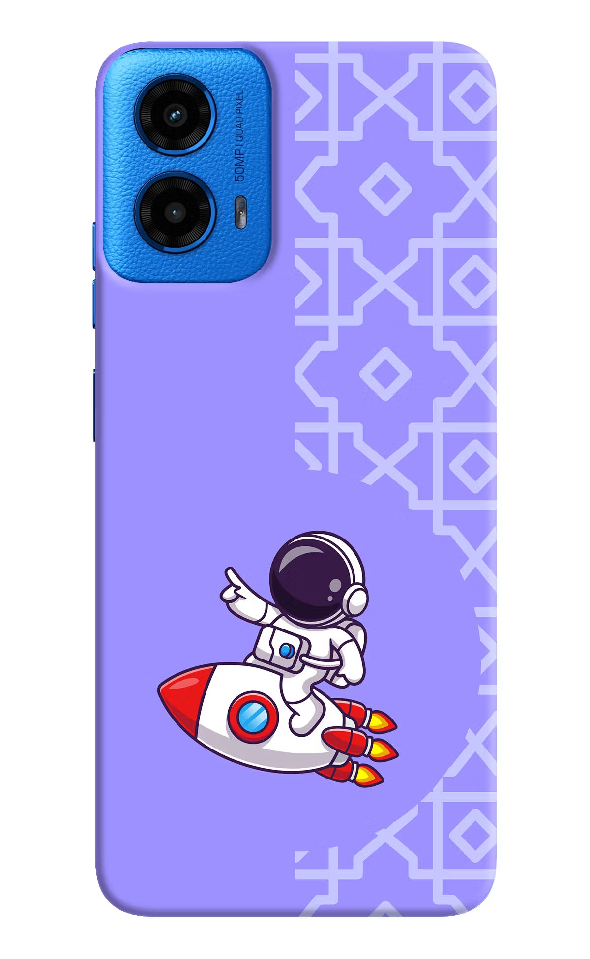 Cute Astronaut Moto G45 Hard Case Back Cover by Casekaro