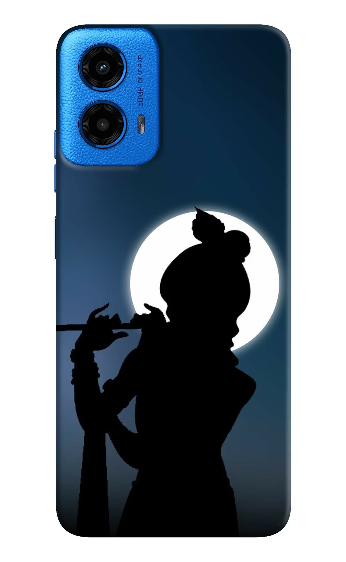 Shri Krishna Silhouette Moto G45 Hard Case Back Cover by Casekaro