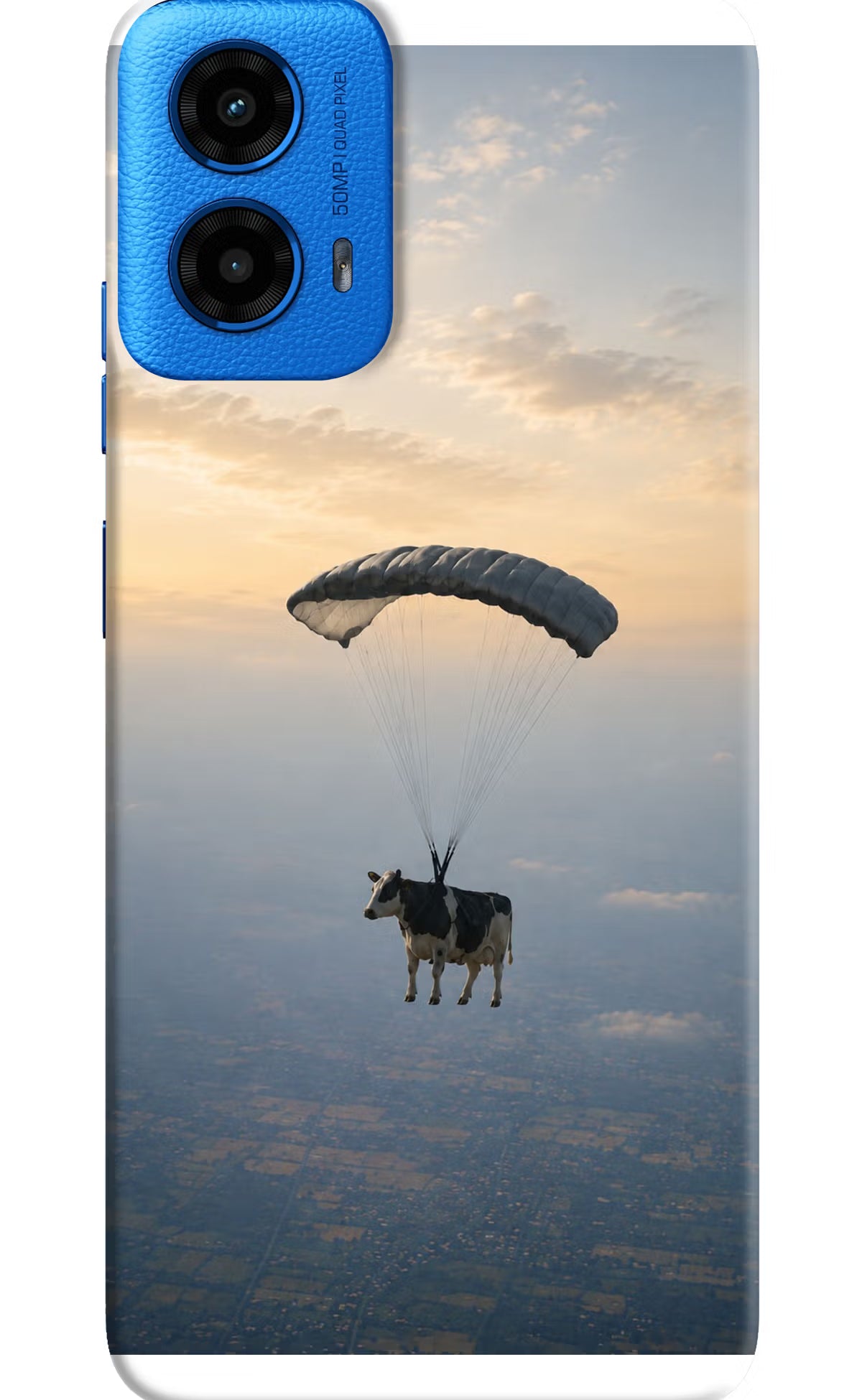 Skydiving Cow Moto G45 Back Cover - Skydiving Cow Moto G45 Back Cover Skydiving Cow Moto G45 Back Cover