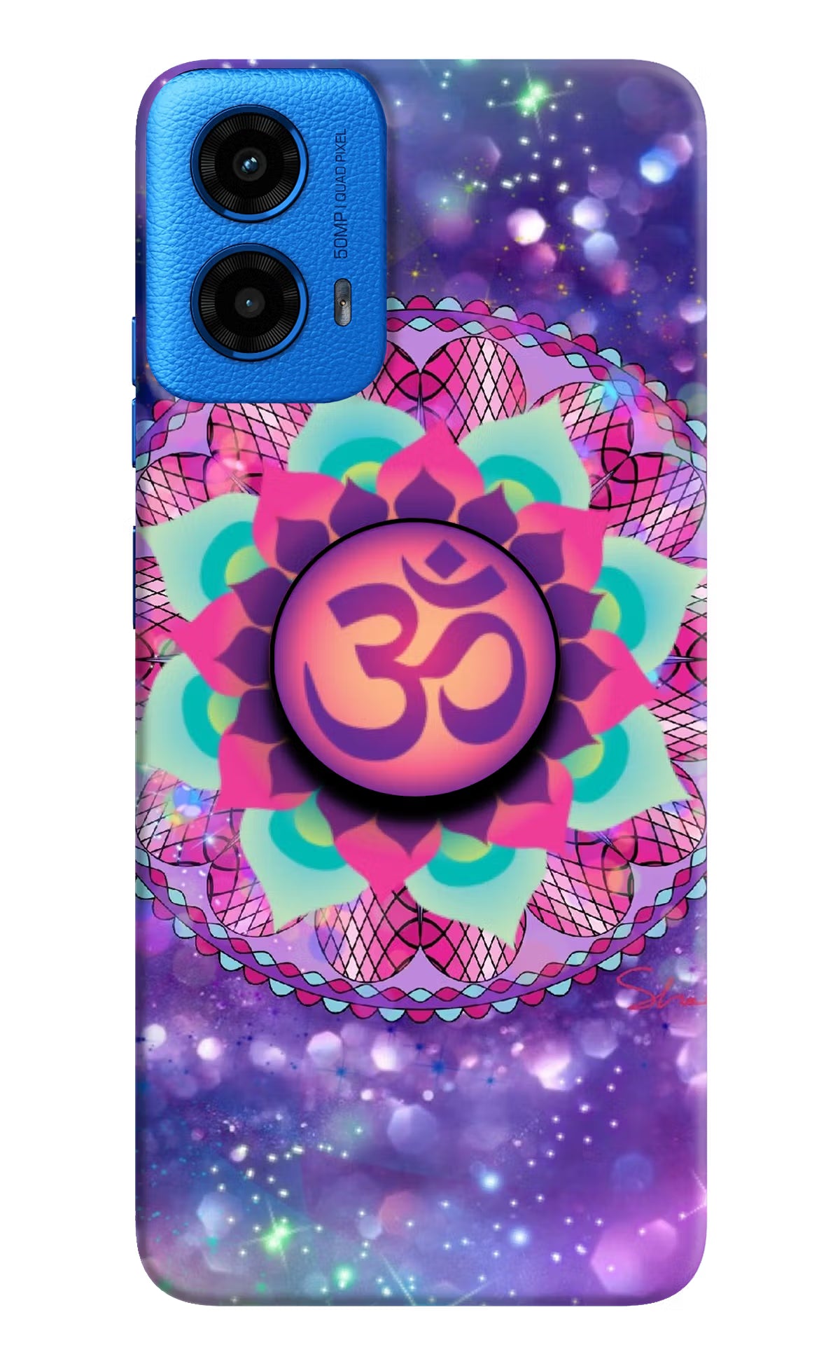 Om Purple Moto G45 Pop Case by Casekaro