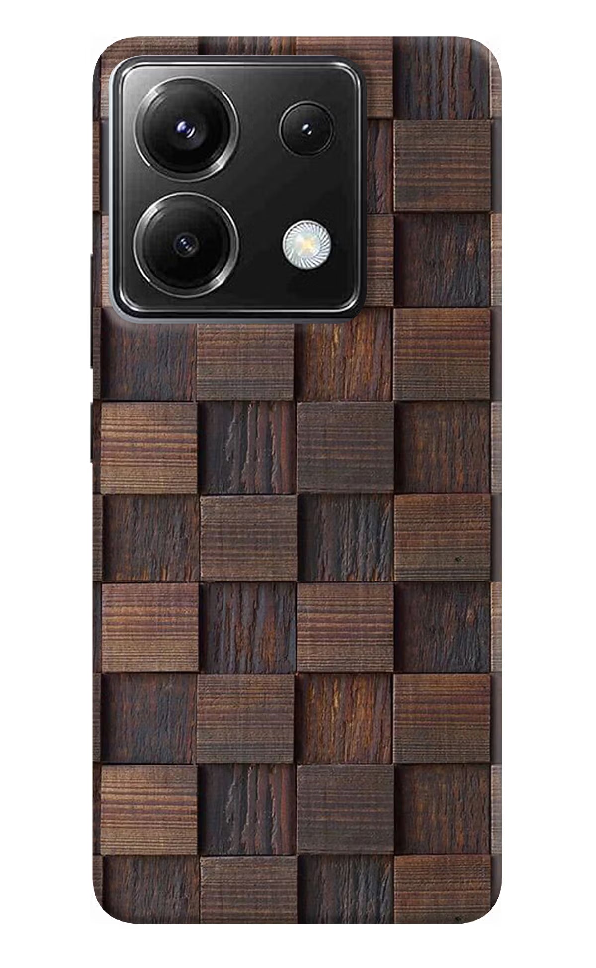 Wooden Cube Design Poco X6 Back Cover - Wooden Cube Design Poco X6 Back Cover Wooden Cube Design Poco X6 Back Cover