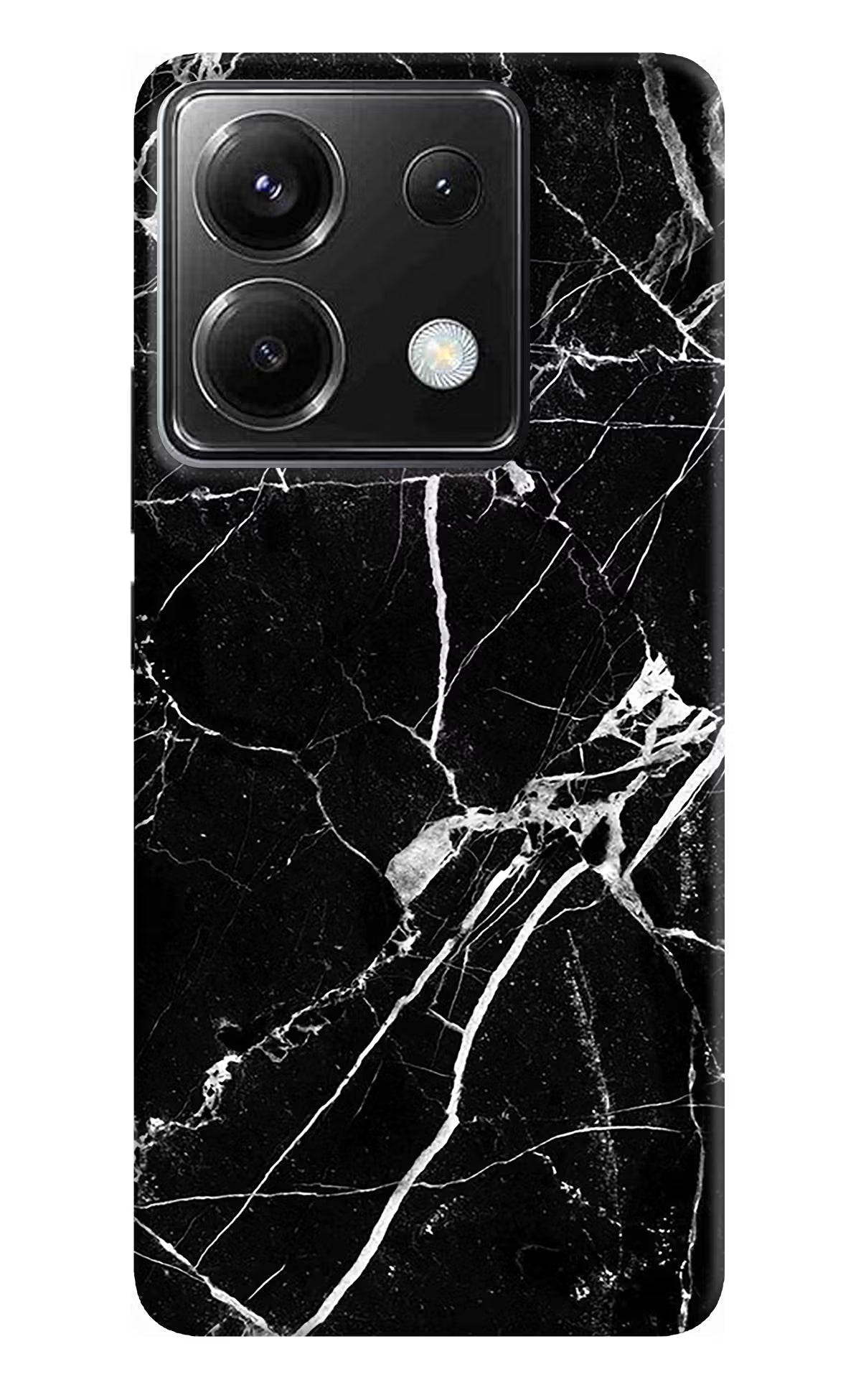 Black Marble Pattern Poco X6 Back Cover - Black Marble Pattern Poco X6 Back Cover Black Marble Pattern Poco X6 Back Cover