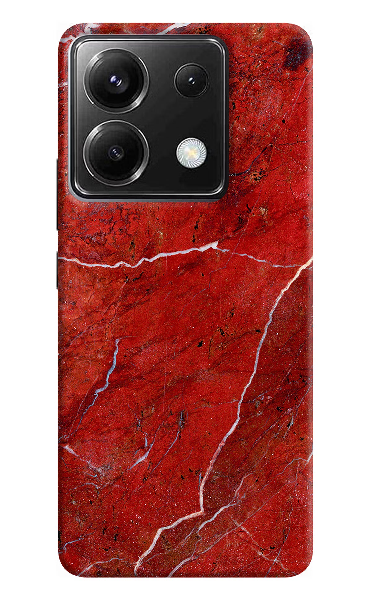 Red Marble Design Poco X6 Back Cover - Red Marble Design Poco X6 Back Cover Red Marble Design Poco X6 Back Cover