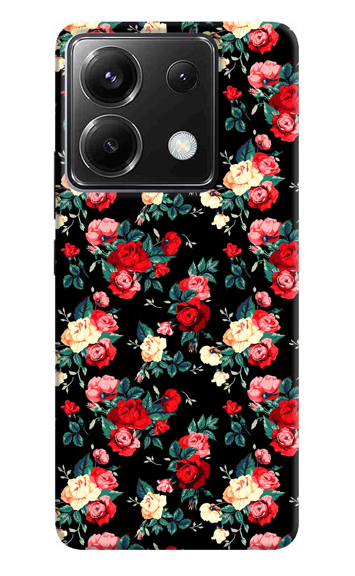 Rose Pattern Poco X6 Back Cover - Rose Pattern Poco X6 Back Cover Rose Pattern Poco X6 Back Cover