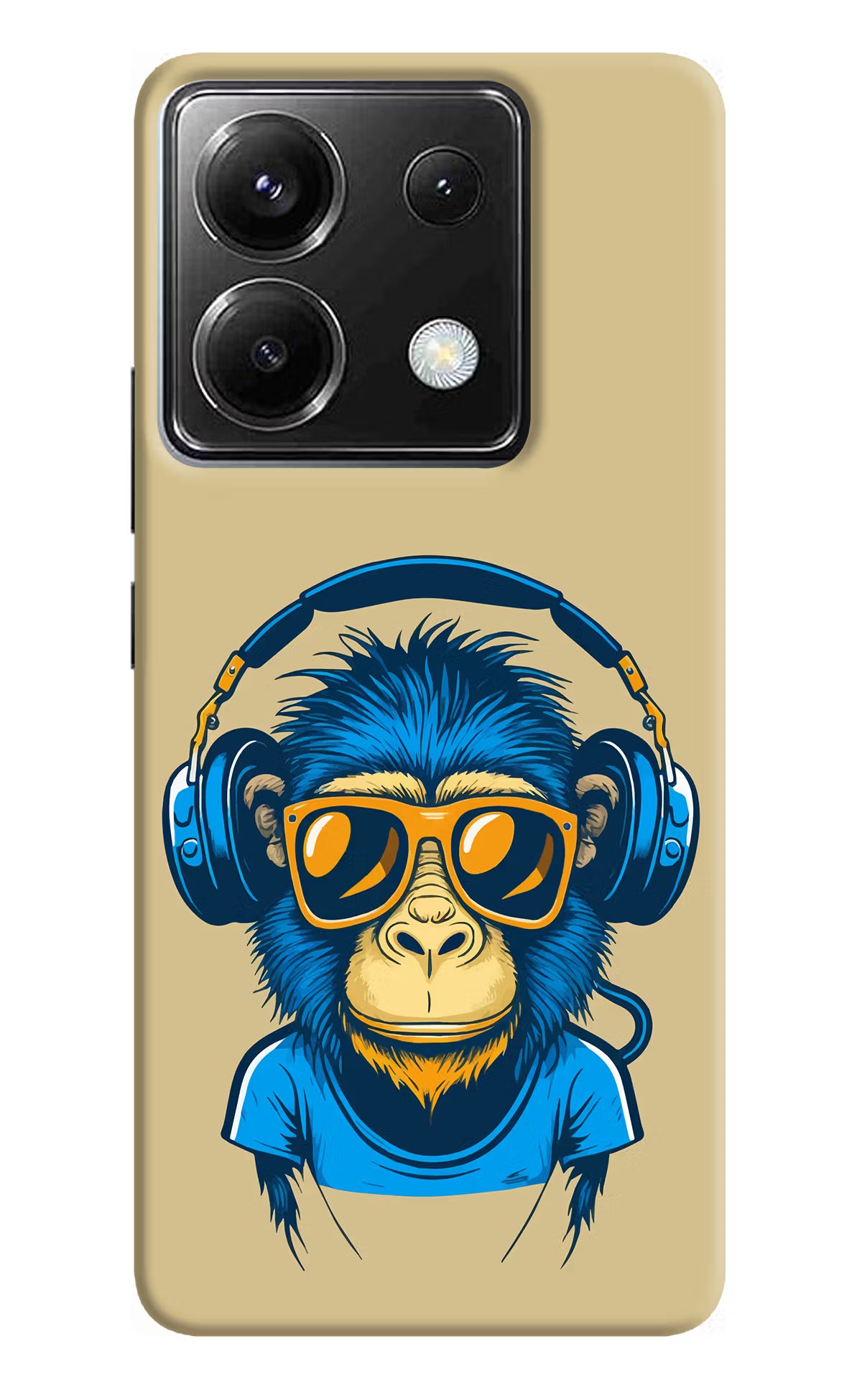 Monkey Headphone Poco X6 Back Cover - Monkey Headphone Poco X6 Back Cover Monkey Headphone Poco X6 Back Cover