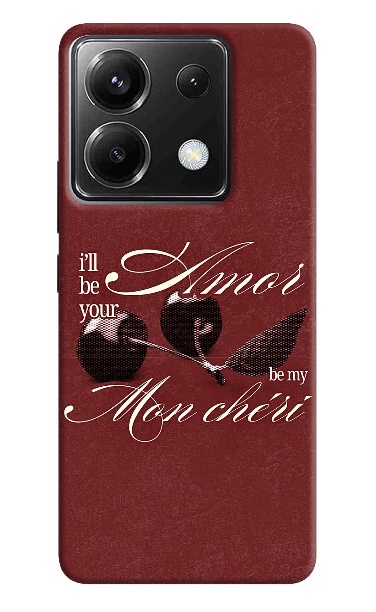 Velvet Cherry Poco X6 Back Cover - Velvet Cherry Poco X6 Back Cover Velvet Cherry Poco X6 Back Cover