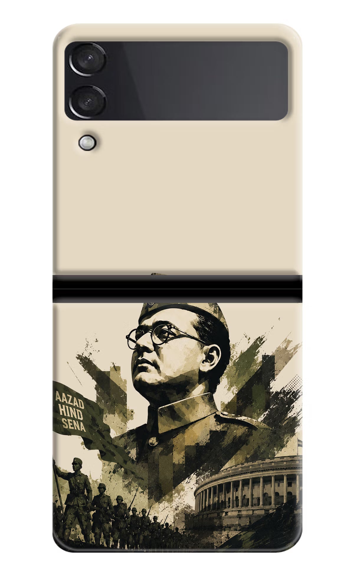 Netaji Rising Samsung Galaxy Z Flip3 Back Cover - Netaji Rising Samsung Galaxy Z Flip3 Back Cover Netaji Rising Samsung Galaxy Z Flip3 Back Cover