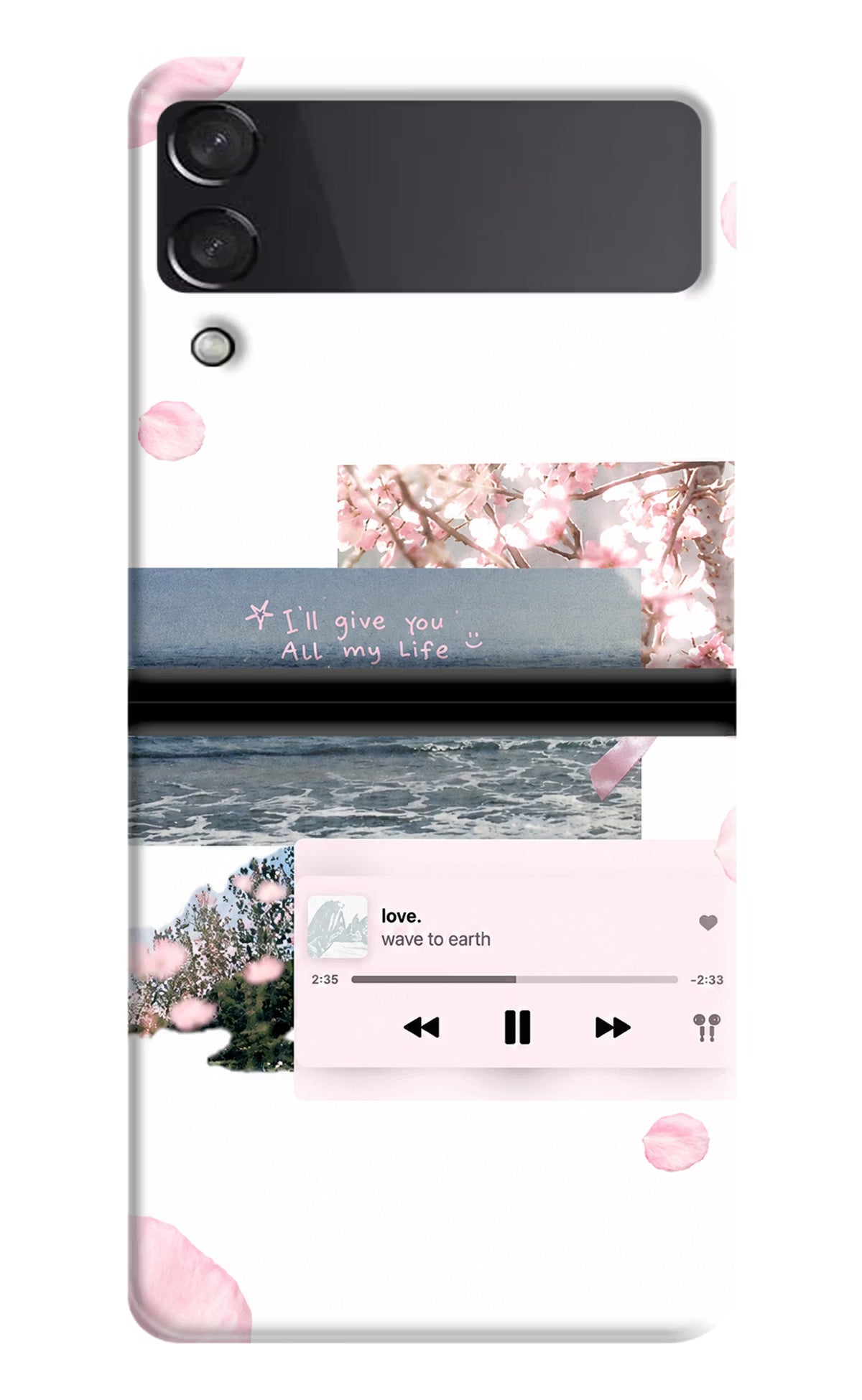 Wave to earth Samsung Galaxy Z Flip4 Back Cover - Wave to earth Samsung Galaxy Z Flip4 Back Cover Wave to earth Samsung Galaxy Z Flip4 Back Cover