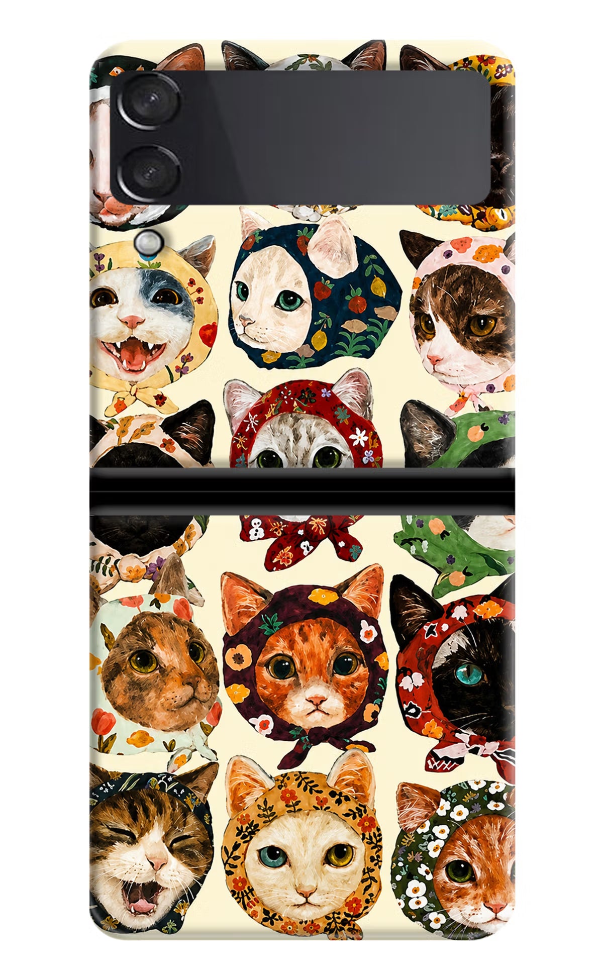 Cool Cat Samsung Galaxy Z Flip4 Back Cover - Cool Cat Samsung Galaxy Z Flip4 Back Cover Cool Cat Samsung Galaxy Z Flip4 Back Cover