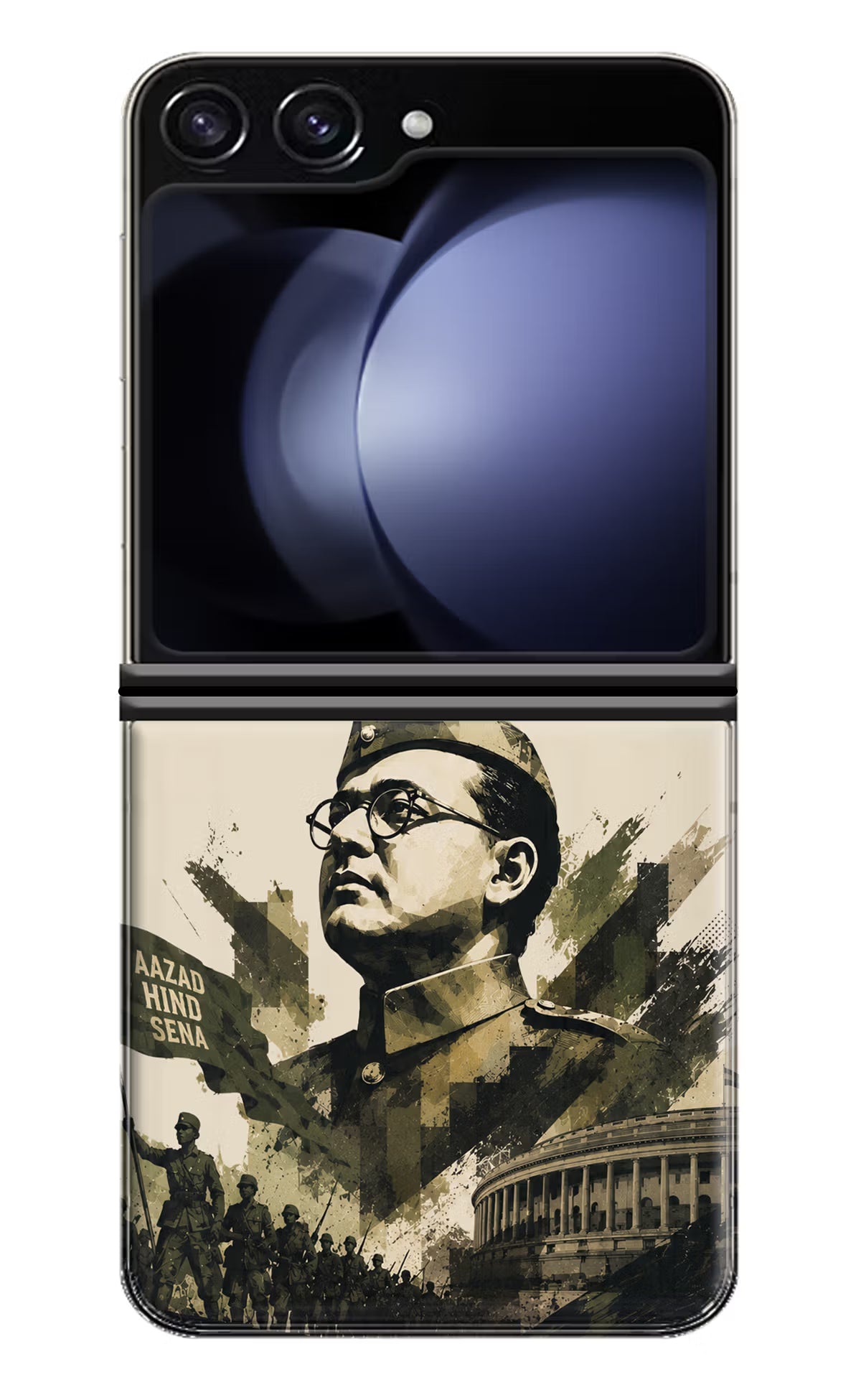 Netaji Rising Samsung Galaxy Z Flip5 Back Cover - Netaji Rising Samsung Galaxy Z Flip5 Back Cover Netaji Rising Samsung Galaxy Z Flip5 Back Cover
