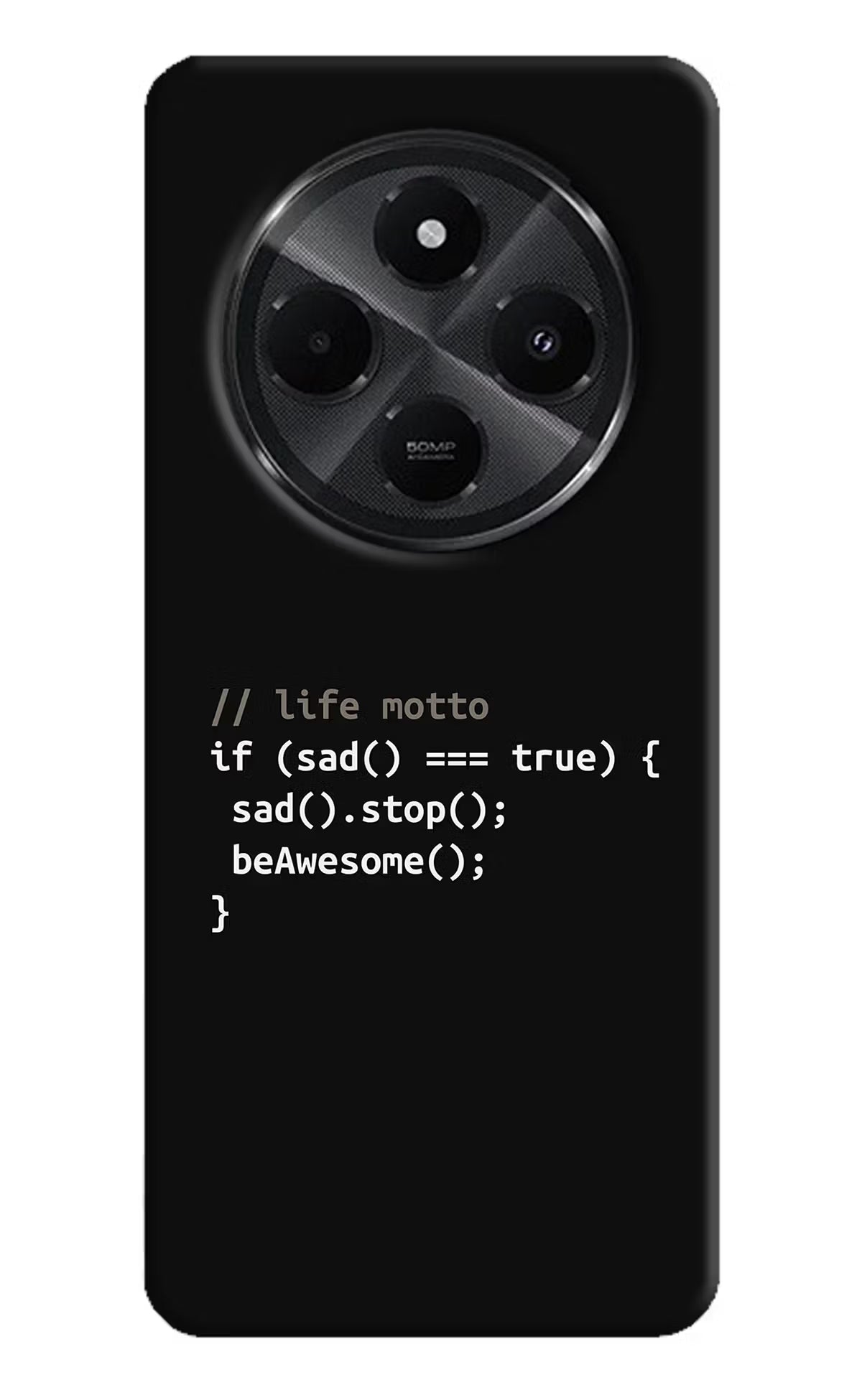 Life Motto Code Redmi A4 5G Hard Case Back Cover by Casekaro