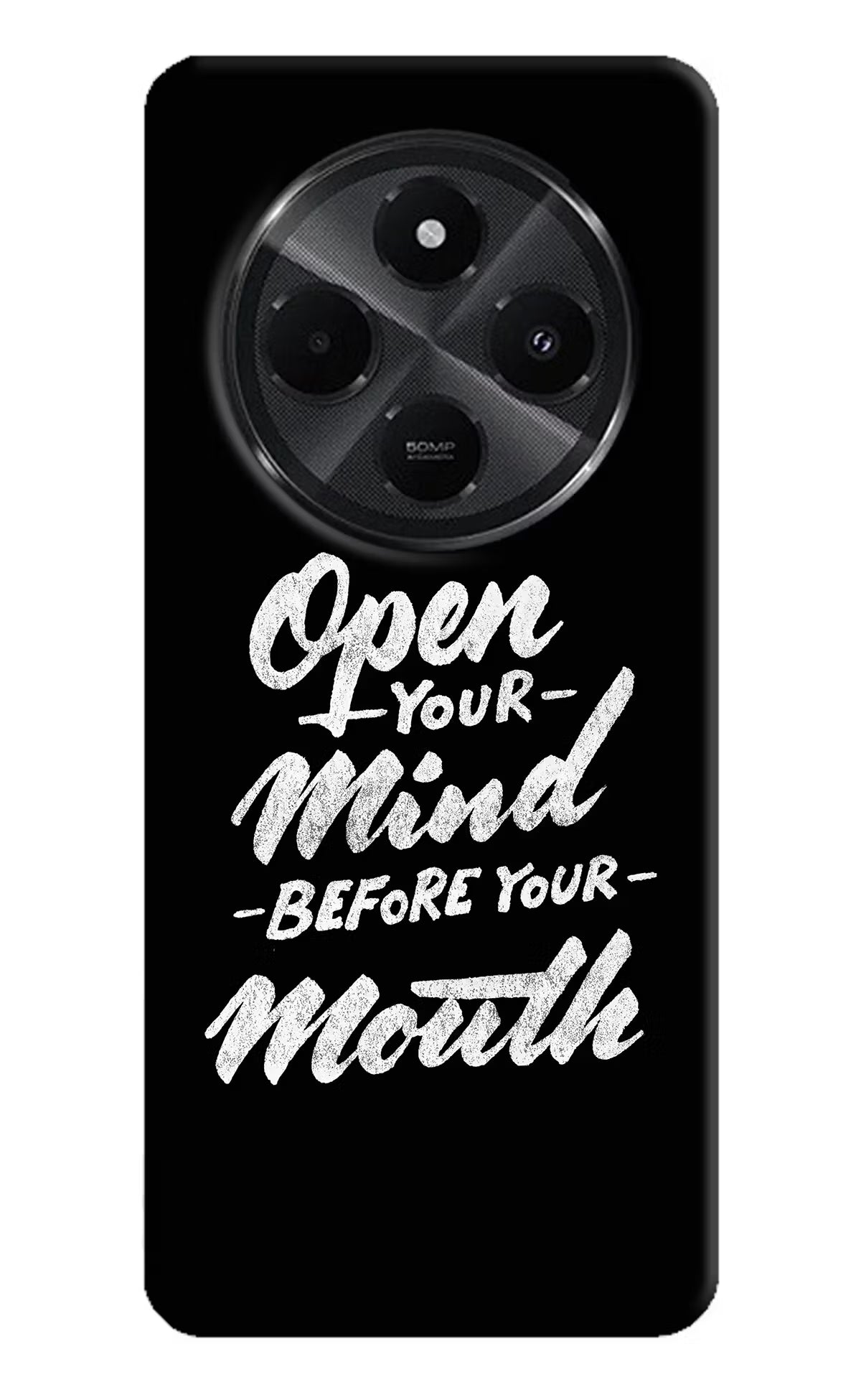 Open Your Mind Before Your Mouth Redmi A4 5G Hard Case Back Cover by Casekaro