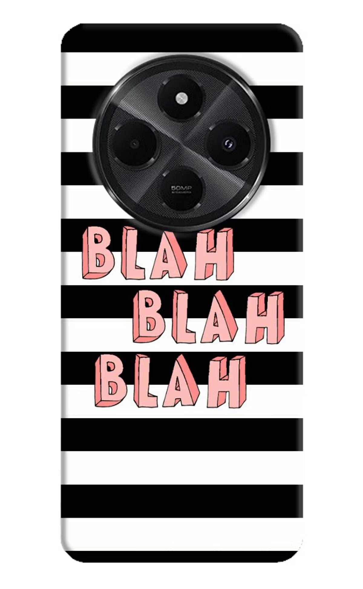 Blah Blah Blah Redmi A4 5G Hard Case Back Cover by Casekaro