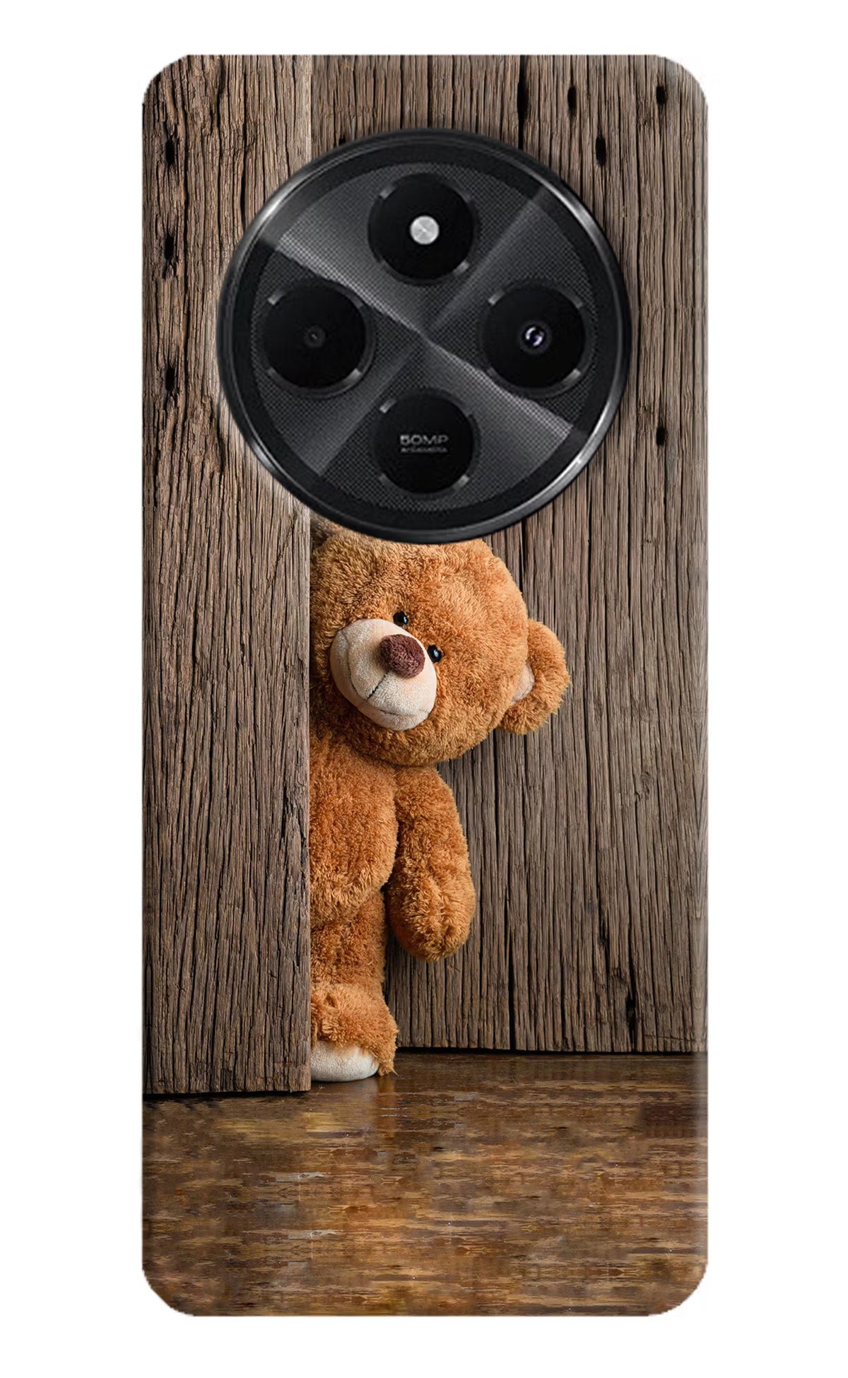 Teddy Wooden Redmi A4 5G Hard Case Back Cover by Casekaro