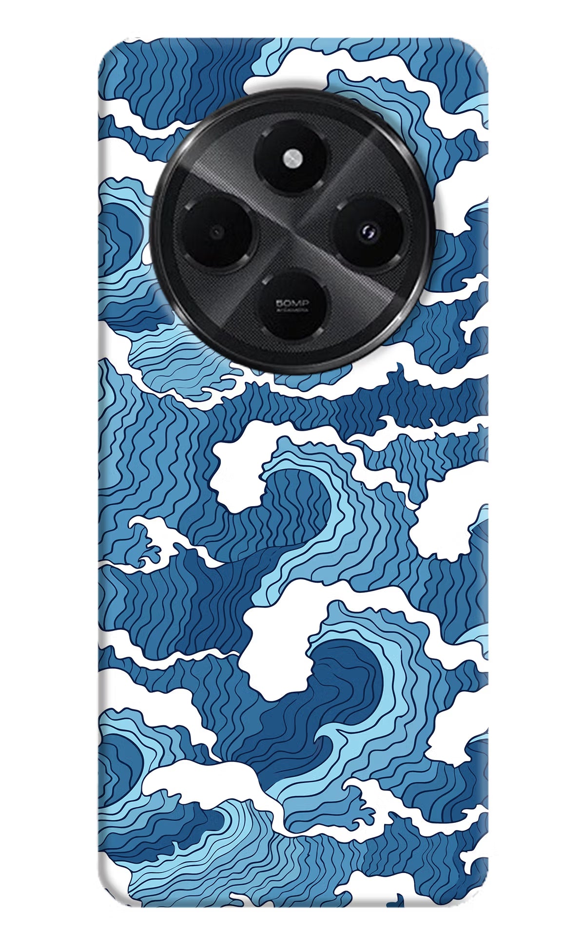 Blue Waves Redmi A4 5G Hard Case Back Cover by Casekaro