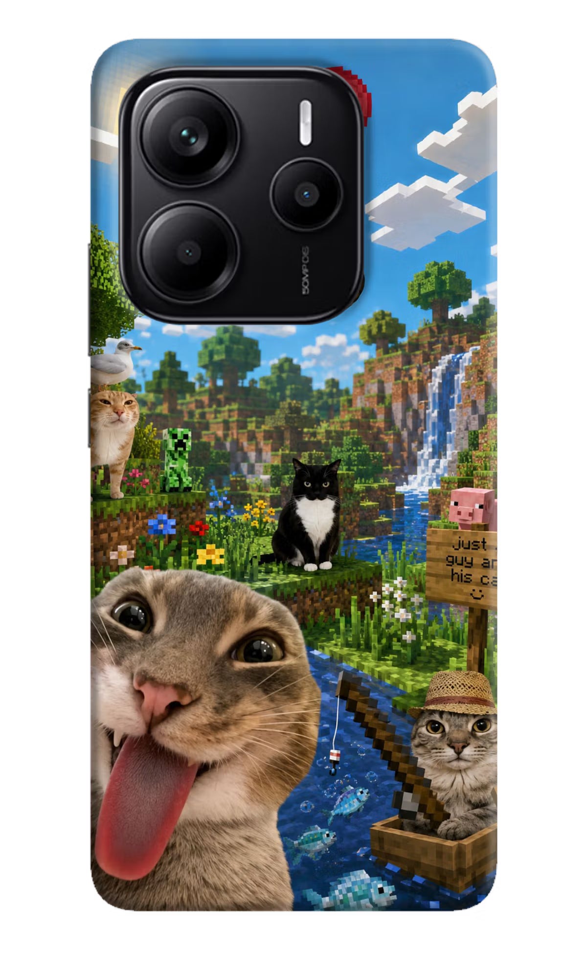 Minecraft Cat Chaos Redmi Note 14 5G Back Cover - Minecraft Cat Chaos Redmi Note 14 5G Back Cover Minecraft Cat Chaos Redmi Note 14 5G Back Cover