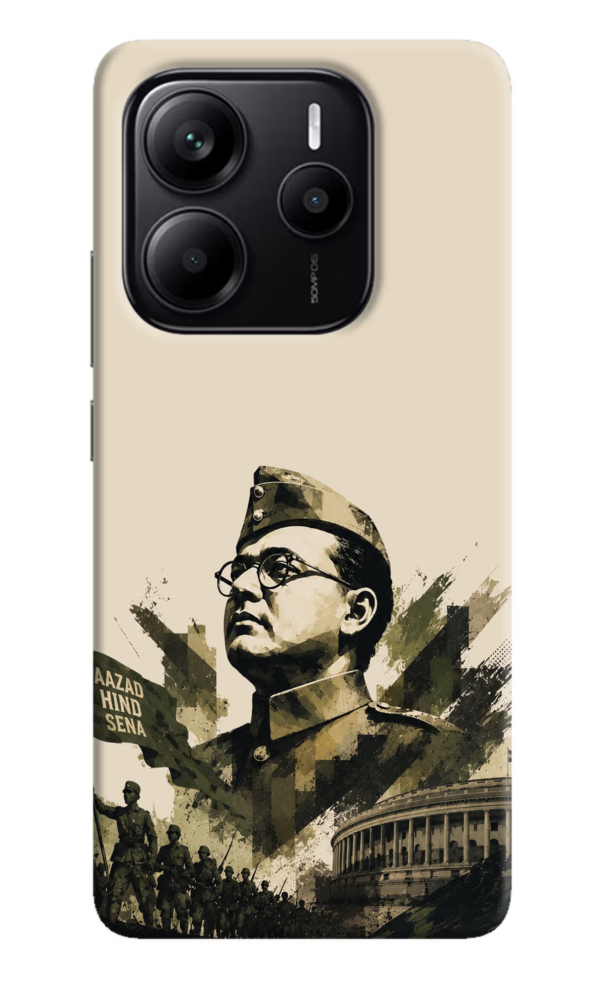 Netaji Rising Redmi Note 14 5G Back Cover - Netaji Rising Redmi Note 14 5G Back Cover Netaji Rising Redmi Note 14 5G Back Cover