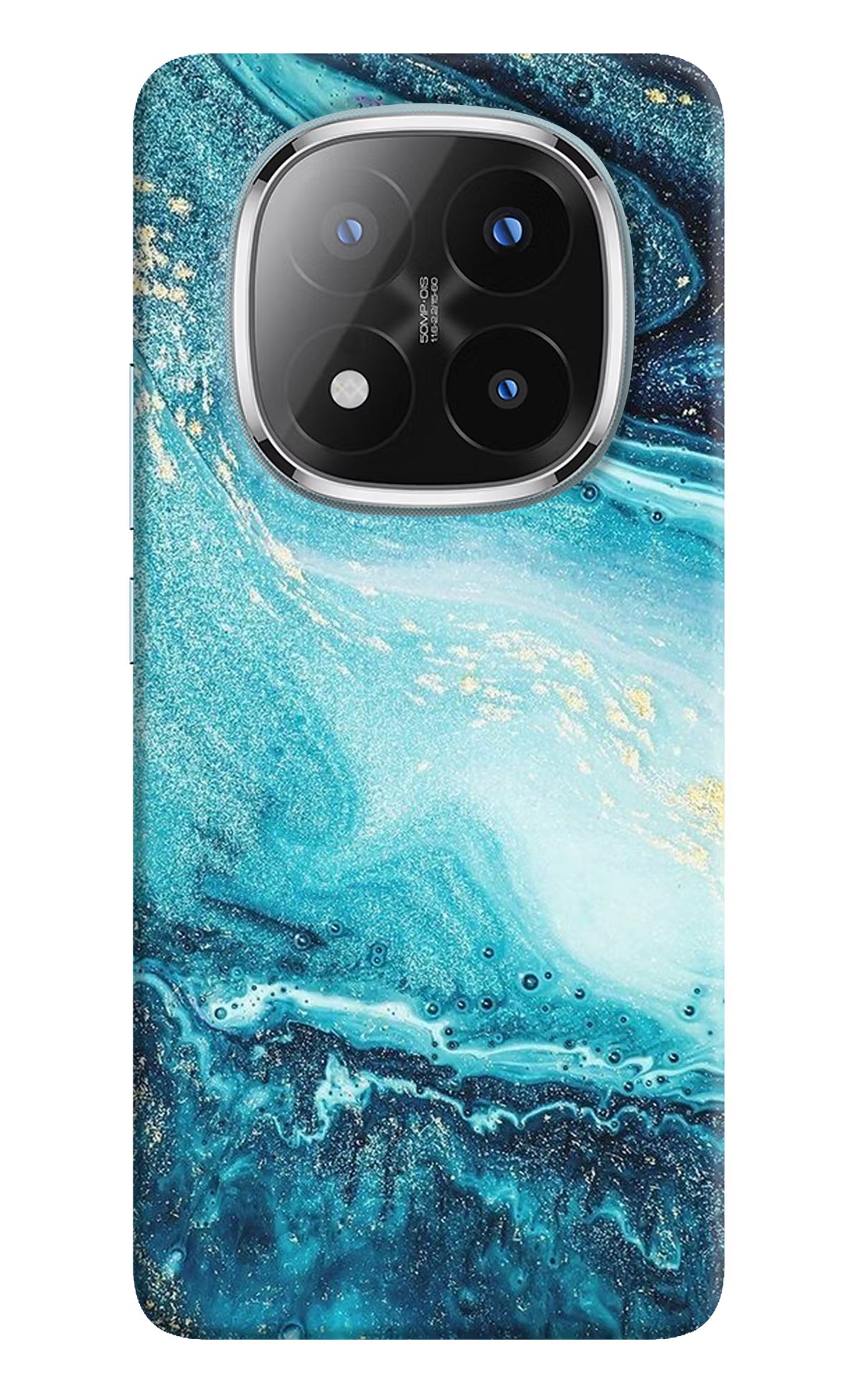 Blue Glitter Marble Redmi Note 14 Pro Plus 5G Back Cover