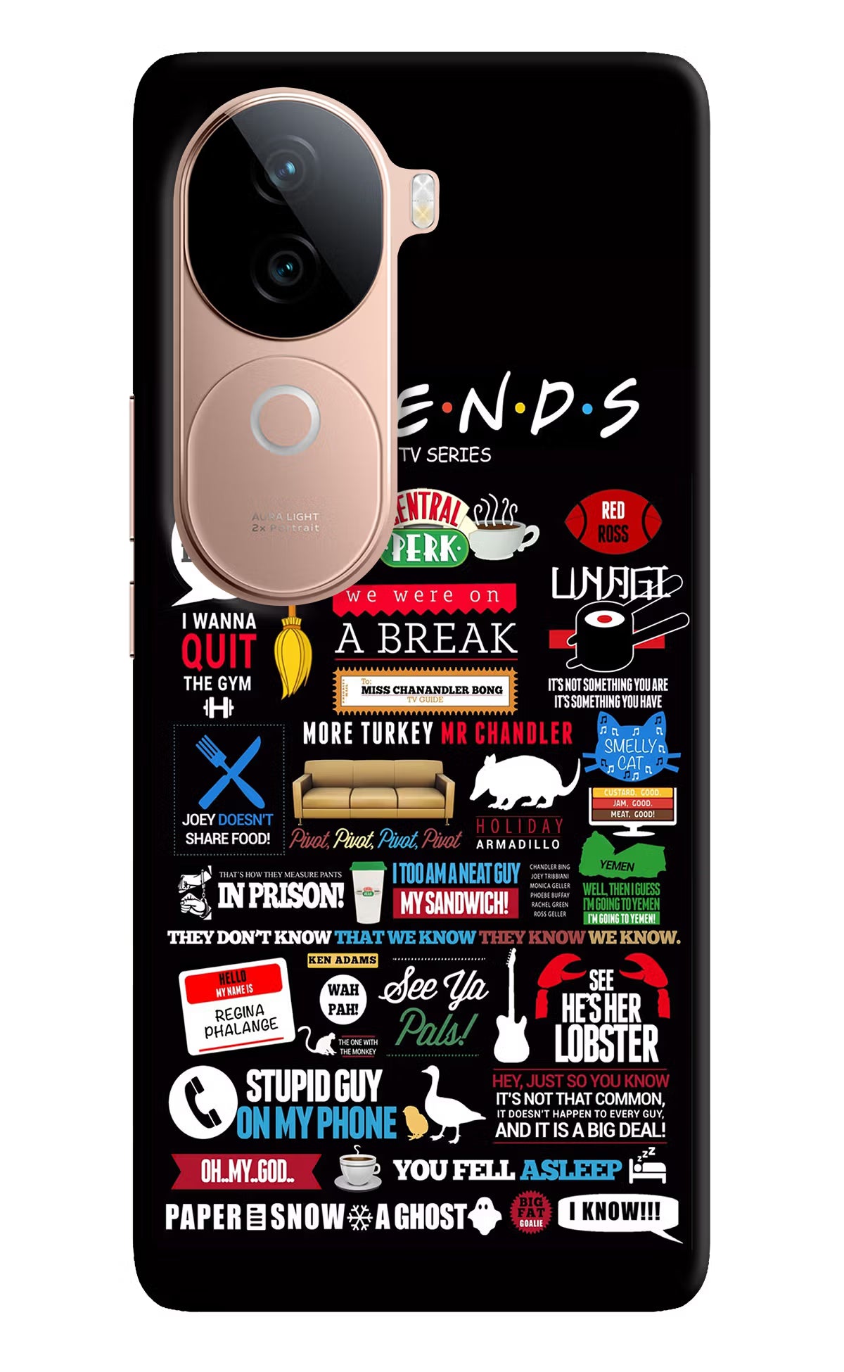 FRIENDS Vivo V40e 5G Back Cover - FRIENDS Vivo V40e 5G Back Cover FRIENDS Vivo V40e 5G Back Cover