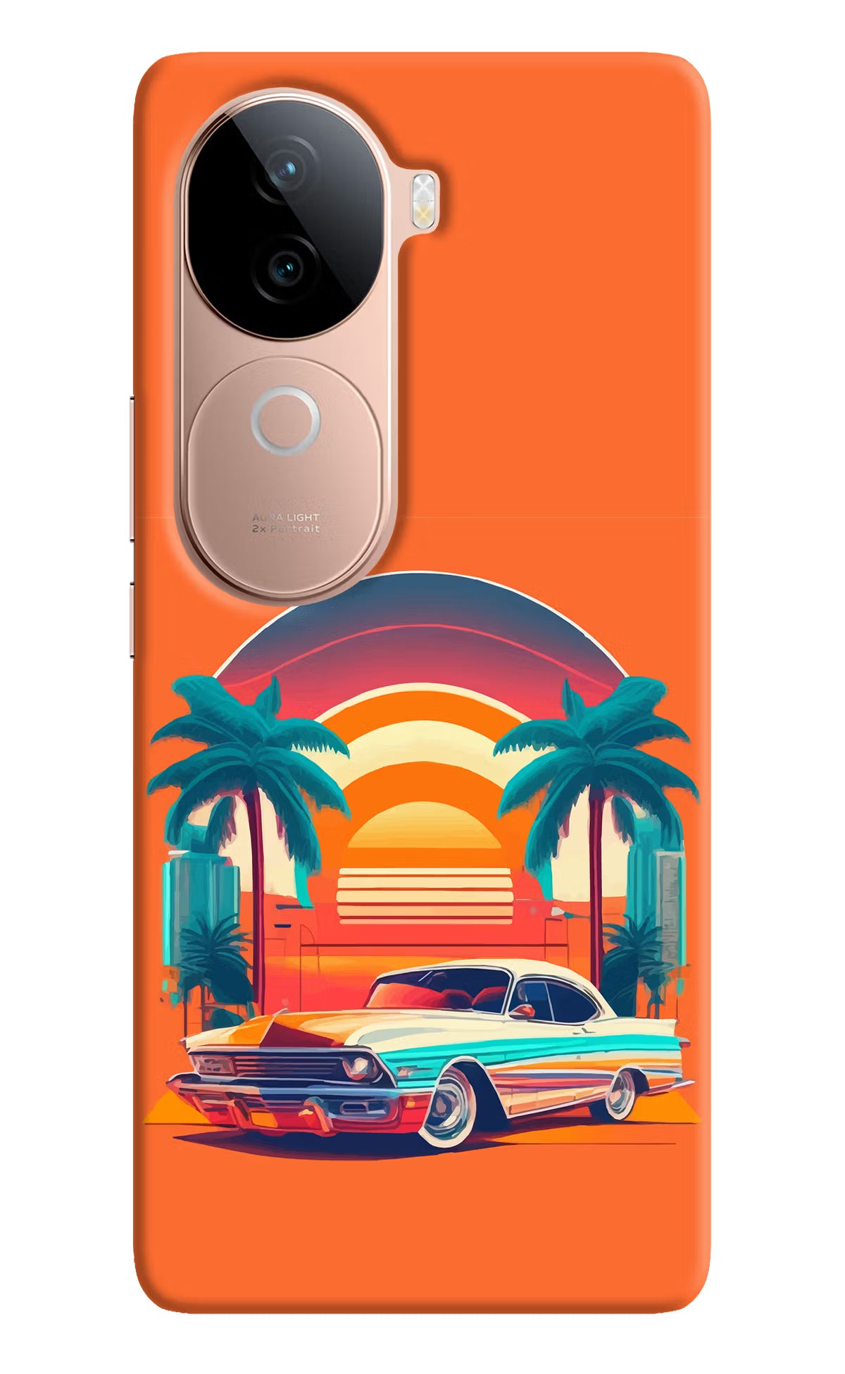 Palm Drive 80s Vivo V40e 5G Back Cover - Palm Drive 80s Vivo V40e 5G Back Cover Palm Drive 80s Vivo V40e 5G Back Cover