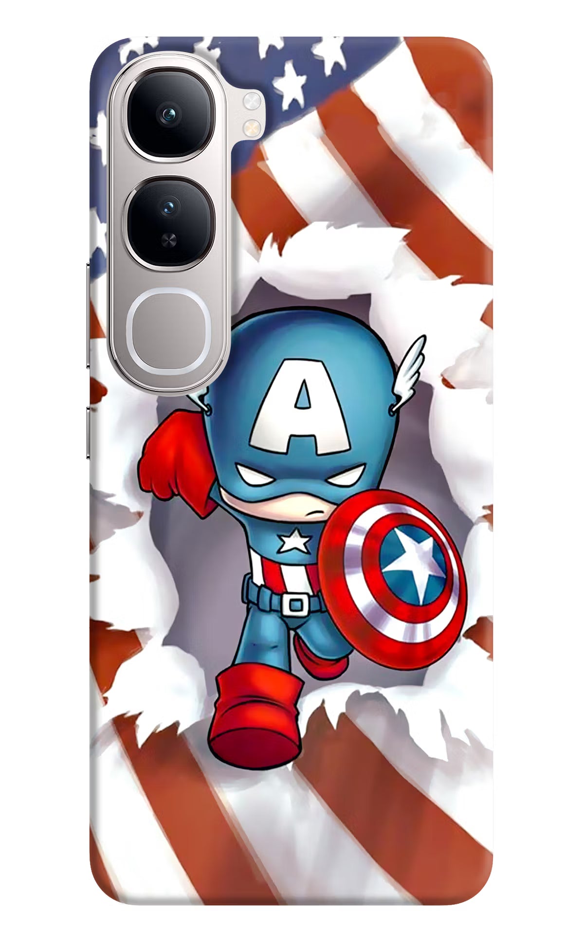 Captain America Vivo Y300 5G Back Cover - Captain America Vivo Y300 5G Back Cover Captain America Vivo Y300 5G Back Cover