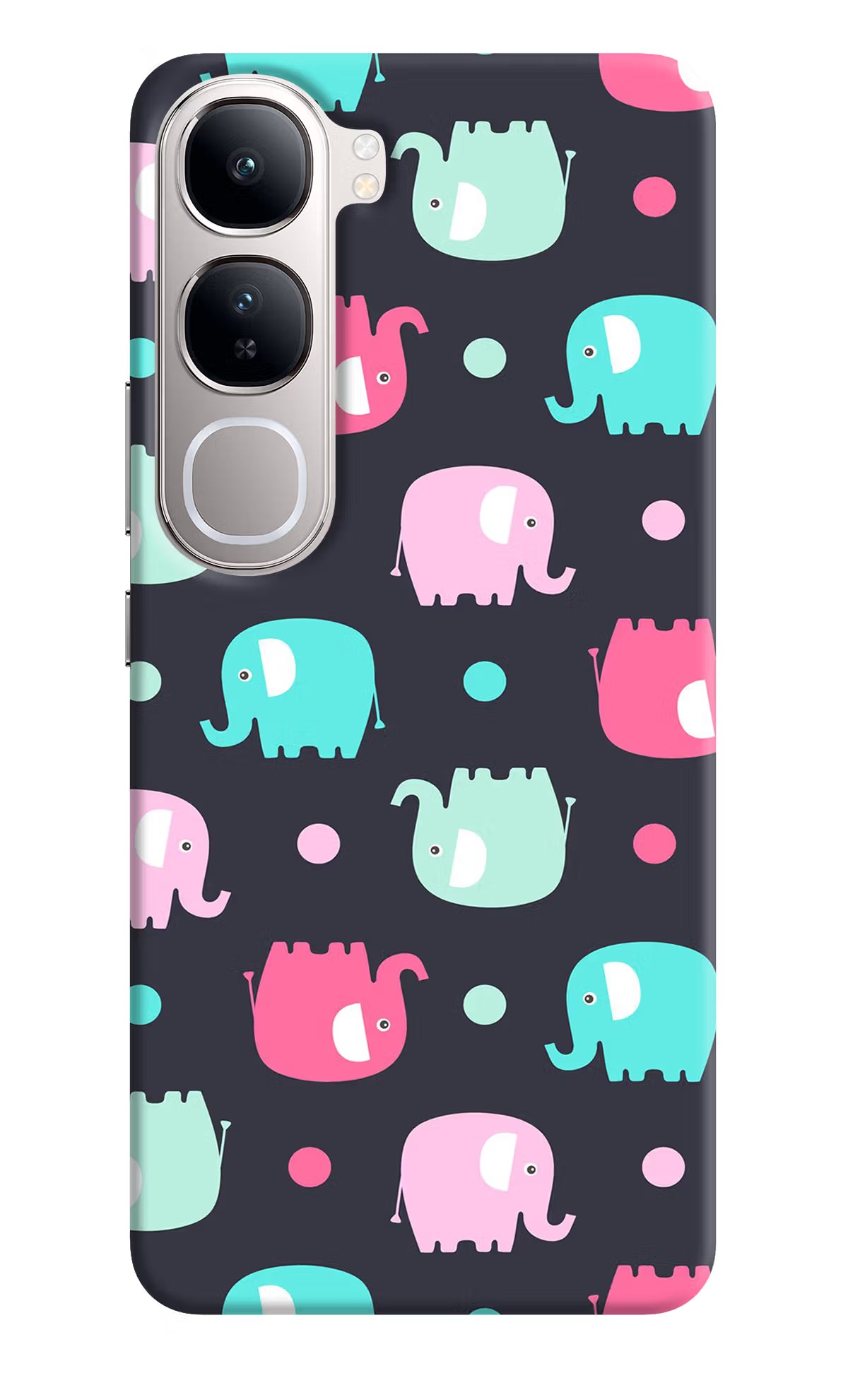 Elephants Vivo Y300 5G Back Cover - Elephants Vivo Y300 5G Back Cover Elephants Vivo Y300 5G Back Cover