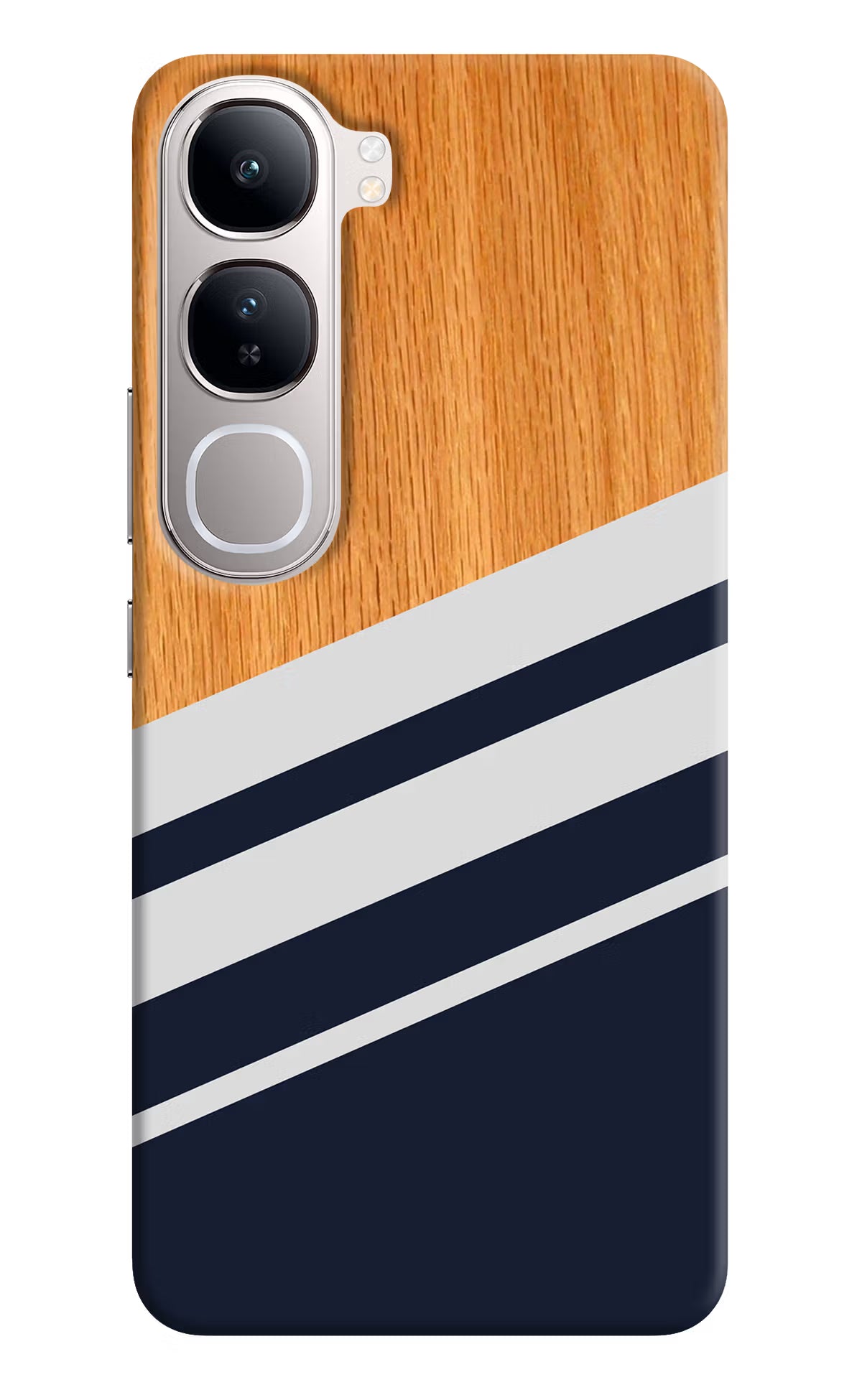 Blue and white wooden Vivo Y300 5G Back Cover - Blue and white wooden Vivo Y300 5G Back Cover Blue and white wooden Vivo Y300 5G Back Cover