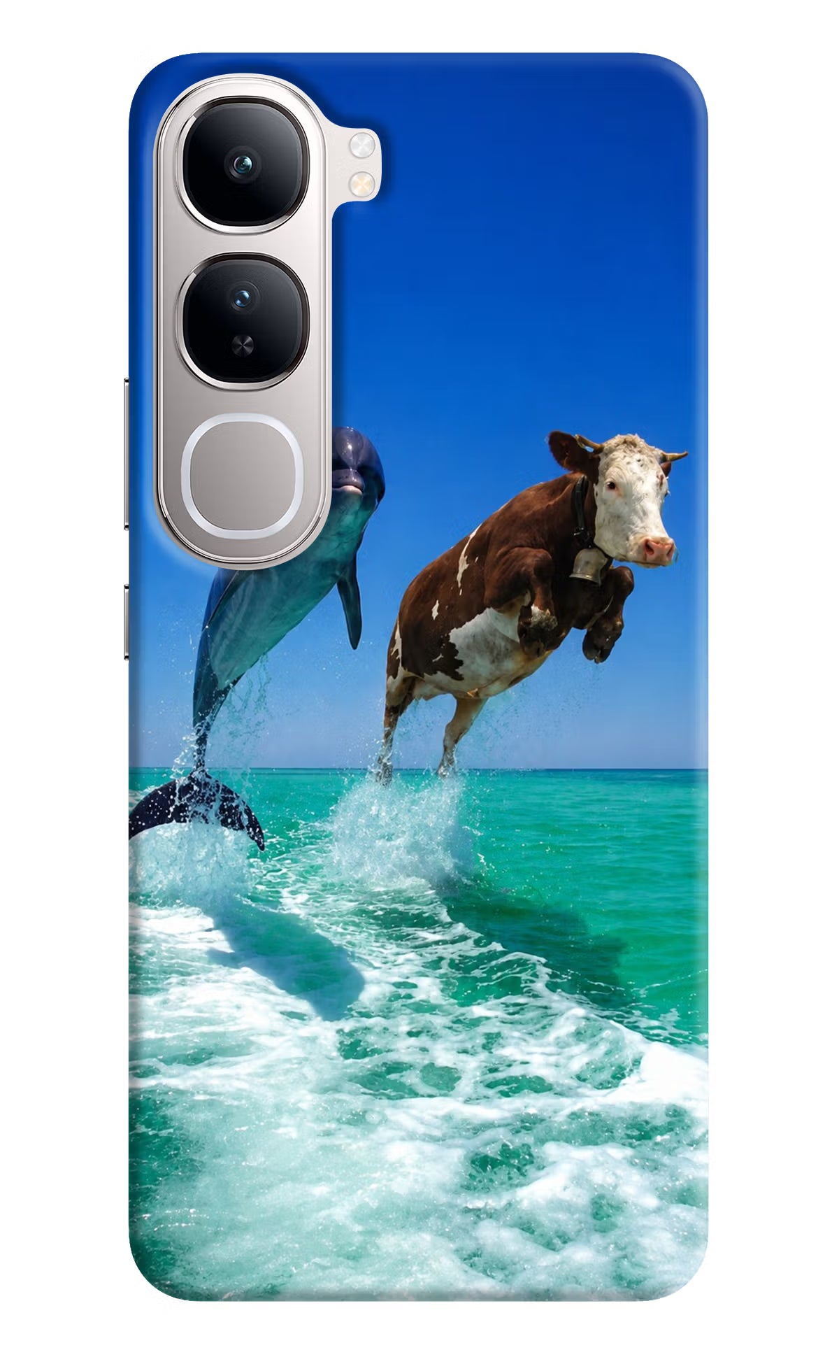 Dolphin vs Cow Vivo Y300 5G Back Cover - Dolphin vs Cow Vivo Y300 5G Back Cover Dolphin vs Cow Vivo Y300 5G Back Cover
