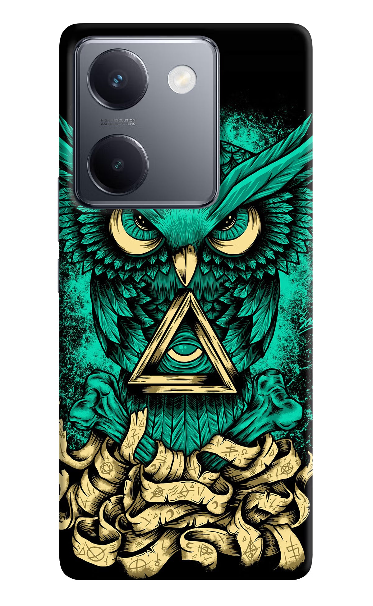 Green Owl Vivo Y300 Plus 5G Back Cover - Green Owl Vivo Y300 Plus 5G Back Cover Green Owl Vivo Y300 Plus 5G Back Cover