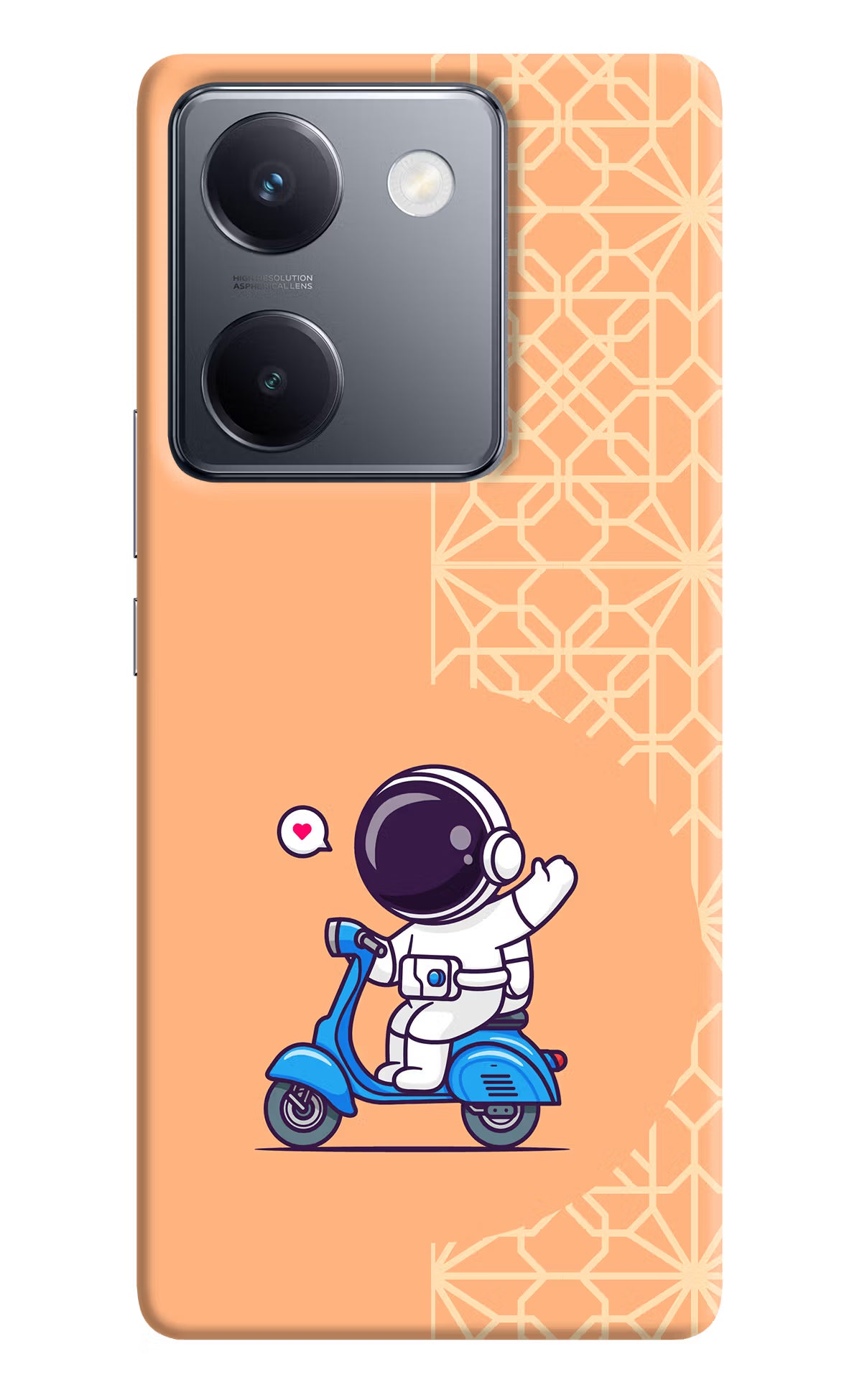 Cute Astronaut Riding Vivo Y300 Plus 5G Back Cover - Cute Astronaut Riding Vivo Y300 Plus 5G Back Cover Cute Astronaut Riding Vivo Y300 Plus 5G Back Cover