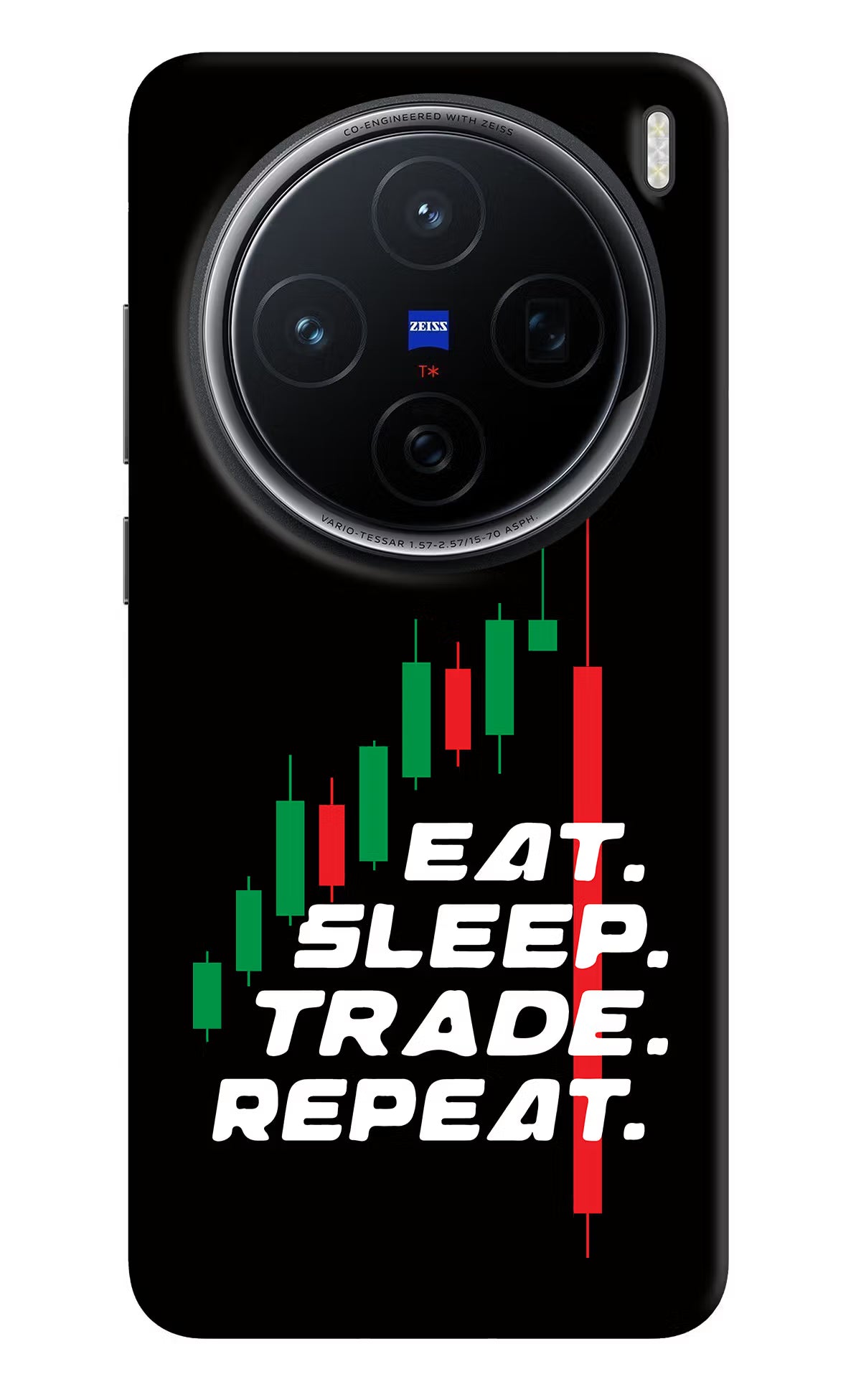 Eat Sleep Trade Repeat Vivo X200 5G Back Cover - Eat Sleep Trade Repeat Vivo X200 5G Hard Case Back Cover by Casekaro Eat Sleep Trade Repeat Vivo X200 5G Hard Case Back Cover by Casekaro