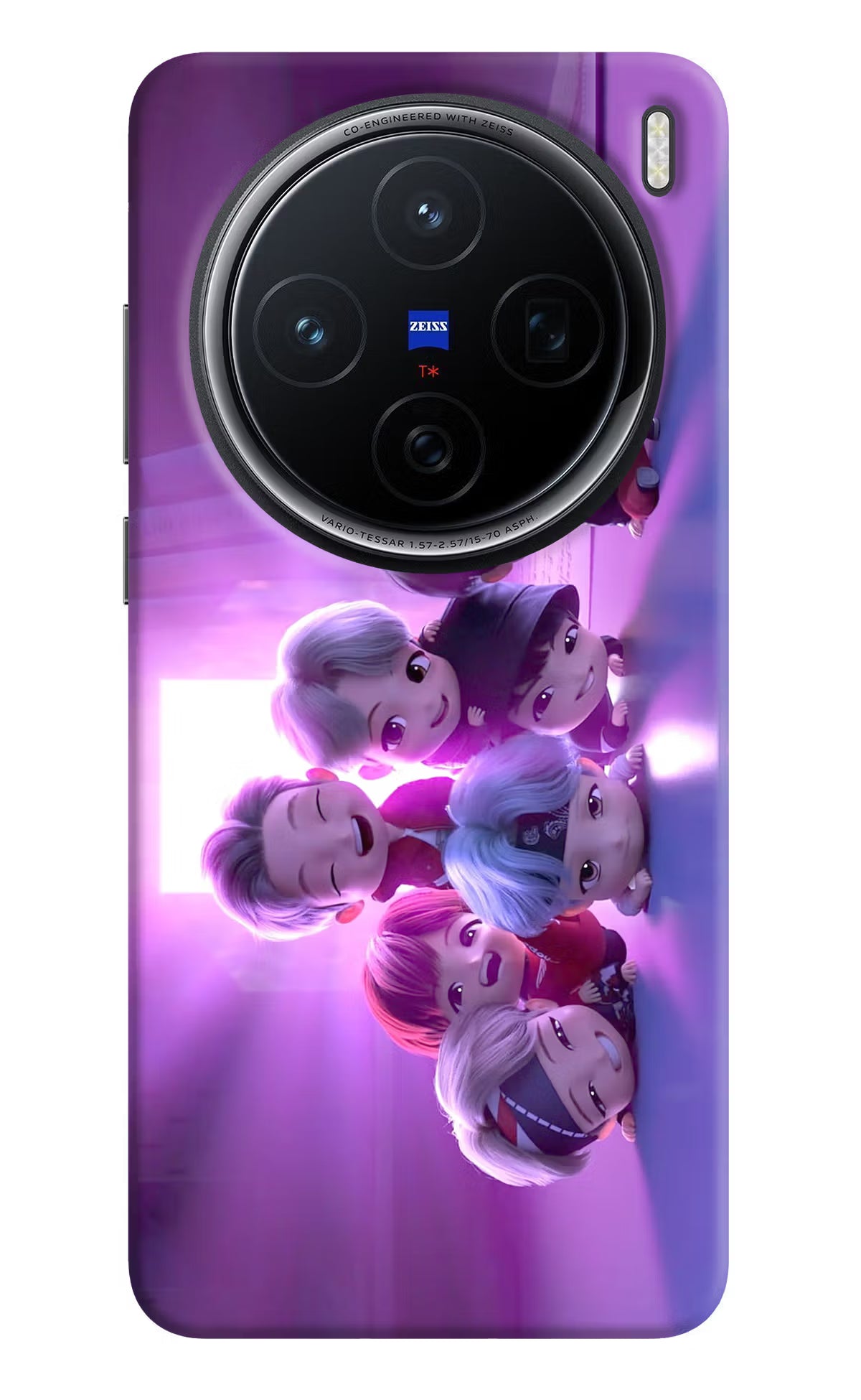 BTS Chibi Vivo X200 5G Back Cover - BTS Chibi Vivo X200 5G Hard Case Back Cover by Casekaro BTS Chibi Vivo X200 5G Hard Case Back Cover by Casekaro