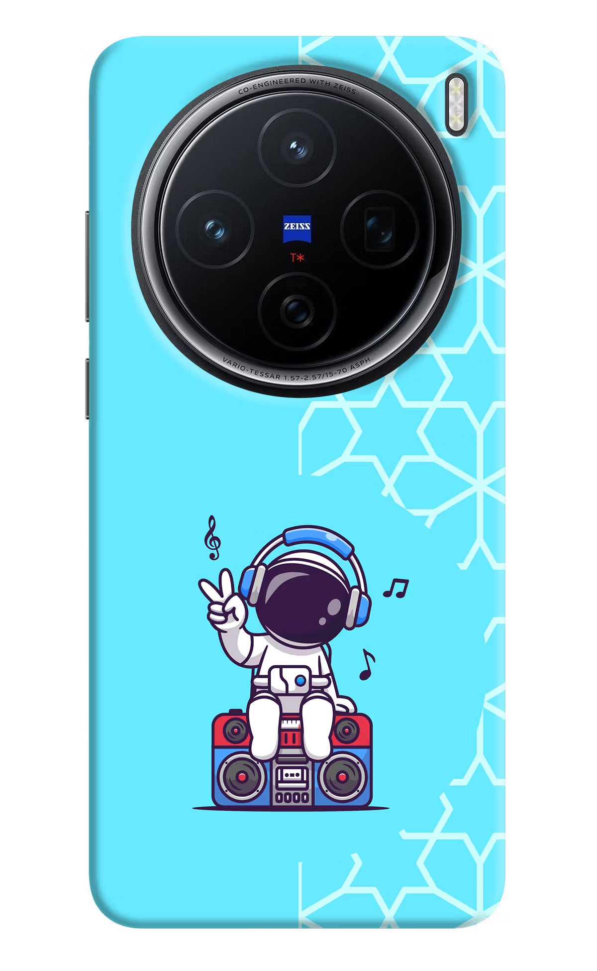 Cute Astronaut Chilling Vivo X200 5G Back Cover - Cute Astronaut Chilling Vivo X200 5G Hard Case Back Cover by Casekaro Cute Astronaut Chilling Vivo X200 5G Hard Case Back Cover by Casekaro