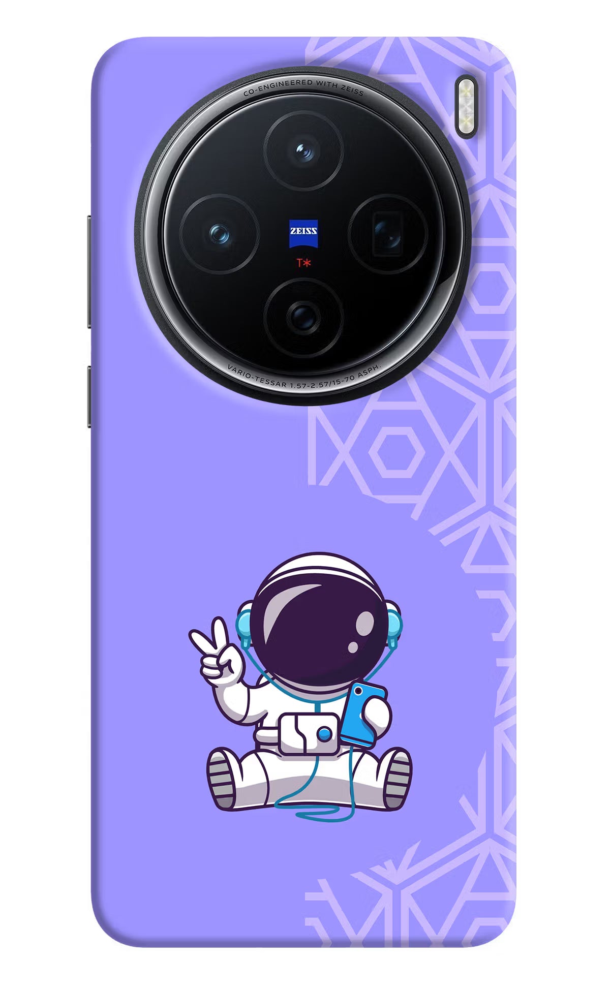 Cute Astronaut Chilling Vivo X200 5G Back Cover - Cute Astronaut Chilling Vivo X200 5G Hard Case Back Cover by Casekaro Cute Astronaut Chilling Vivo X200 5G Hard Case Back Cover by Casekaro