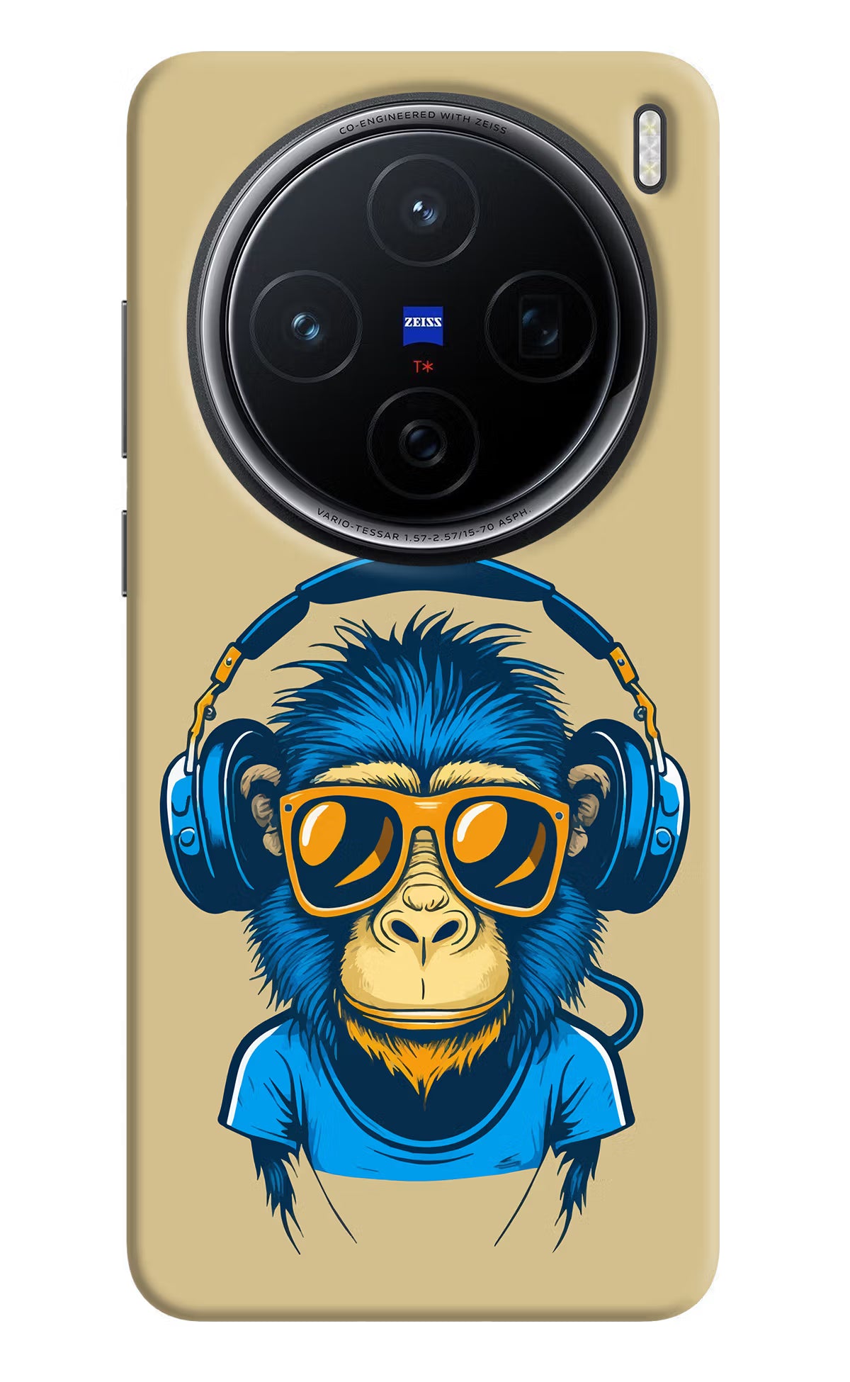 Monkey Headphone Vivo X200 5G Back Cover - Monkey Headphone Vivo X200 5G Hard Case Back Cover by Casekaro Monkey Headphone Vivo X200 5G Hard Case Back Cover by Casekaro
