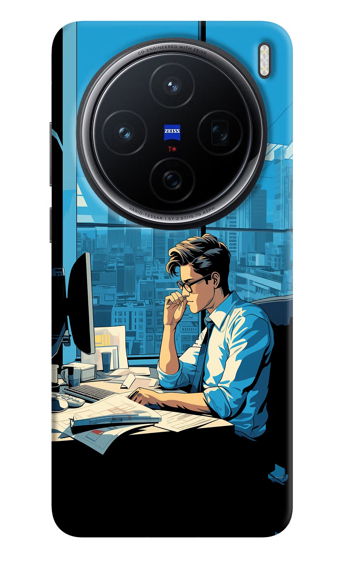 Focused Hustler (AI Generated) Vivo X200 5G Back Cover - Focused Hustler (AI Generated) Vivo X200 5G Hard Case Back Cover by Casekaro Focused Hustler (AI Generated) Vivo X200 5G Hard Case Back Cover by Casekaro