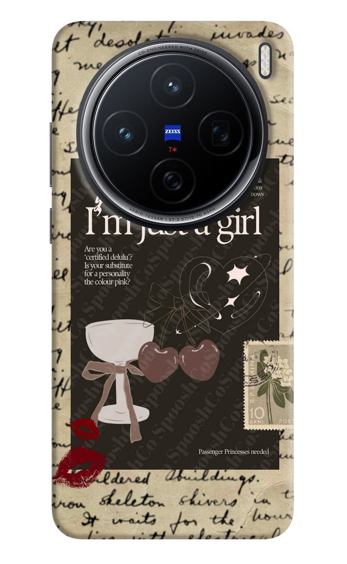 I am just a girl Vivo X200 5G Back Cover - I am just a girl Vivo X200 5G Hard Case Back Cover by Casekaro I am just a girl Vivo X200 5G Hard Case Back Cover by Casekaro
