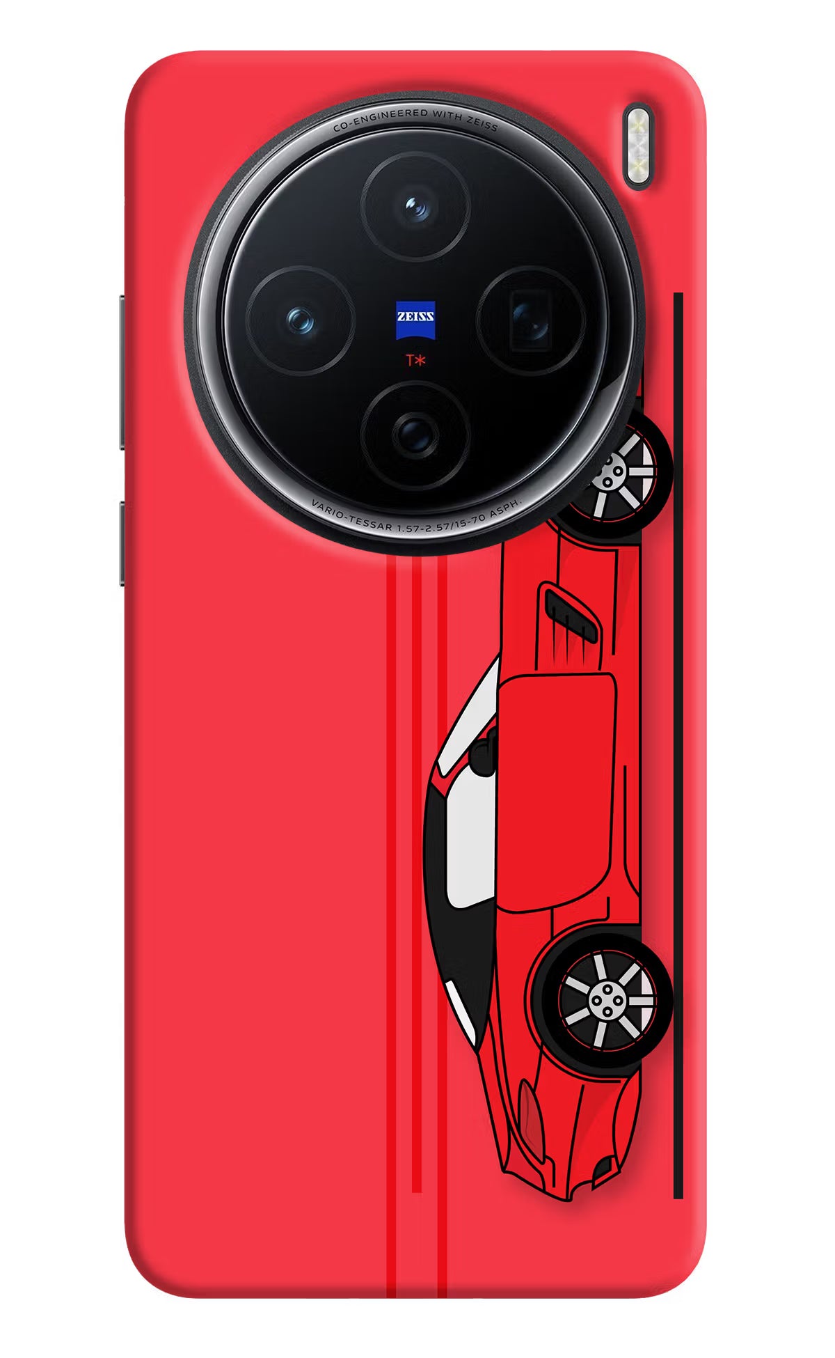Red Velocity Vivo X200 5G Back Cover - Red Velocity Vivo X200 5G Hard Case Back Cover by Casekaro Red Velocity Vivo X200 5G Hard Case Back Cover by Casekaro