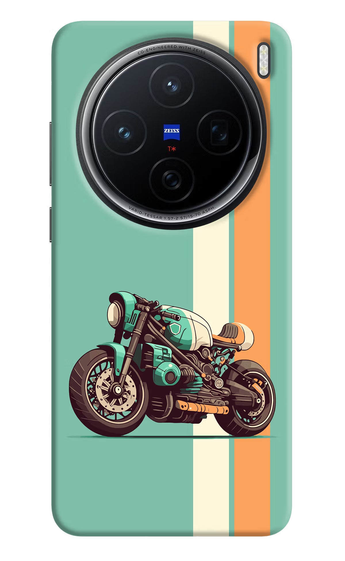 Striped Moto Drift Vivo X200 5G Back Cover - Striped Moto Drift Vivo X200 5G Hard Case Back Cover by Casekaro Striped Moto Drift Vivo X200 5G Hard Case Back Cover by Casekaro