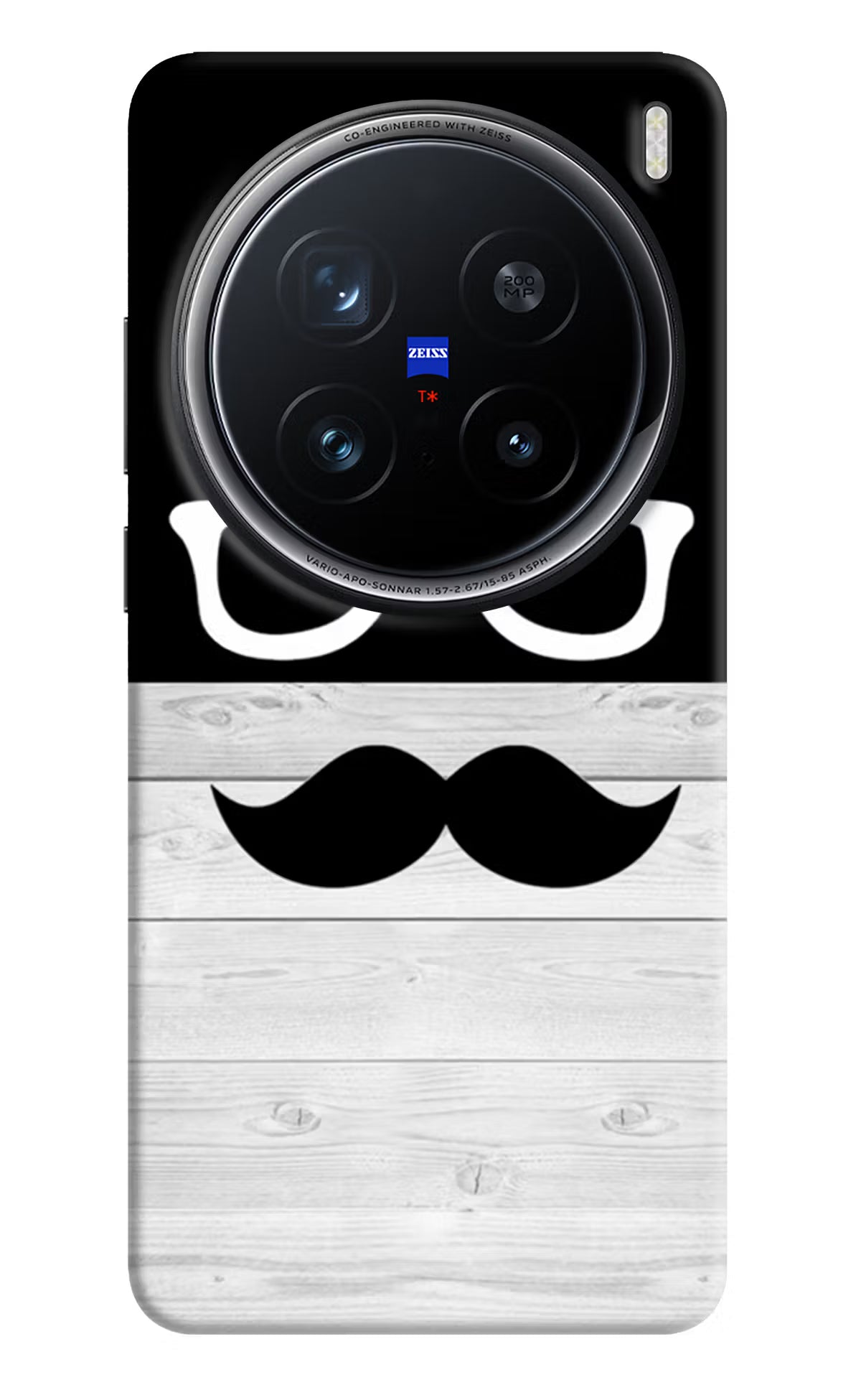 Mustache Vivo X200 Pro 5G Back Cover - Mustache Vivo X200 Pro 5G Hard Case Back Cover by Casekaro Mustache Vivo X200 Pro 5G Hard Case Back Cover by Casekaro