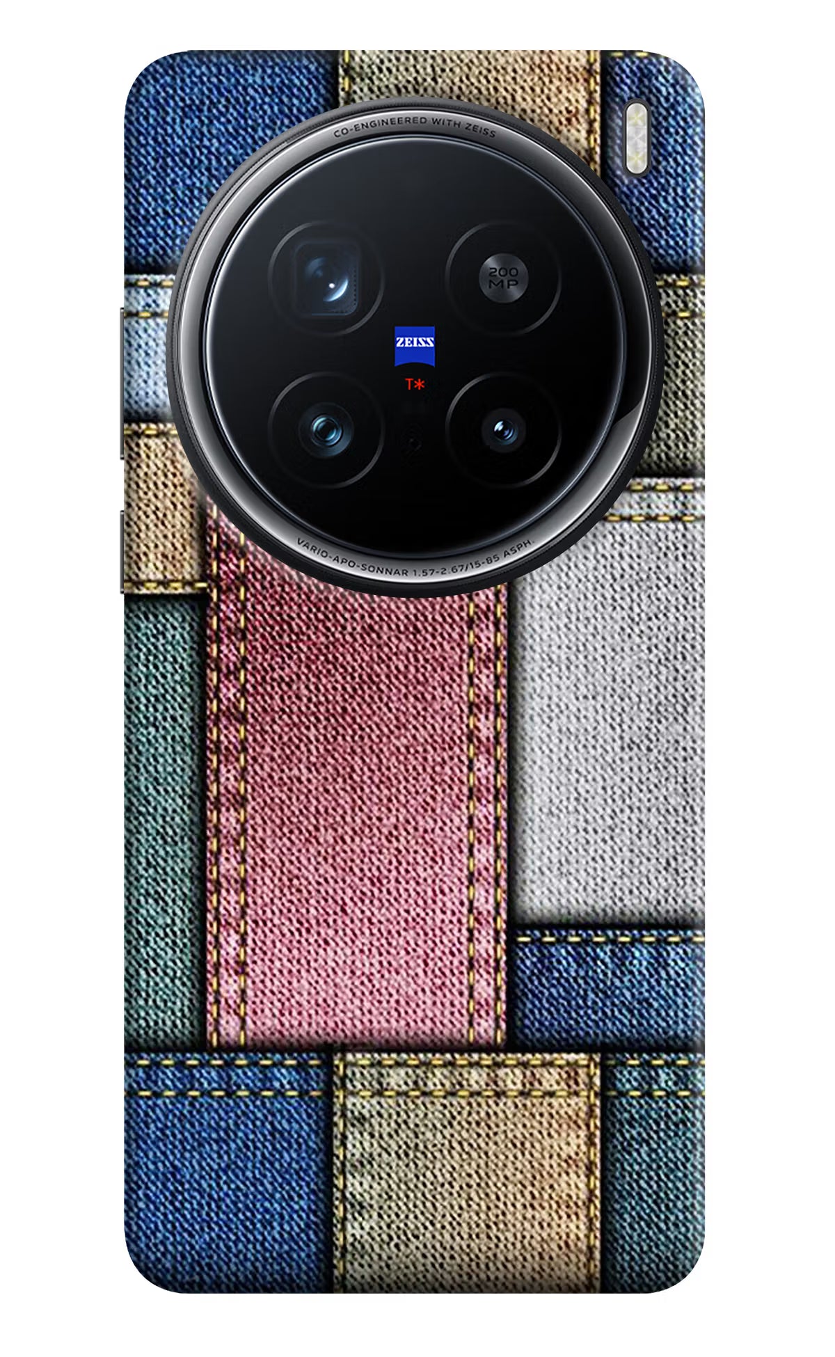 Multicolor Jeans Vivo X200 Pro 5G Back Cover - Multicolor Jeans Vivo X200 Pro 5G Hard Case Back Cover by Casekaro Multicolor Jeans Vivo X200 Pro 5G Hard Case Back Cover by Casekaro