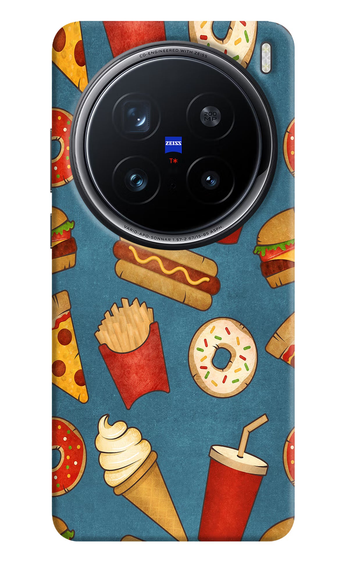 Foodie Vivo X200 Pro 5G Back Cover - Foodie Vivo X200 Pro 5G Hard Case Back Cover by Casekaro Foodie Vivo X200 Pro 5G Hard Case Back Cover by Casekaro