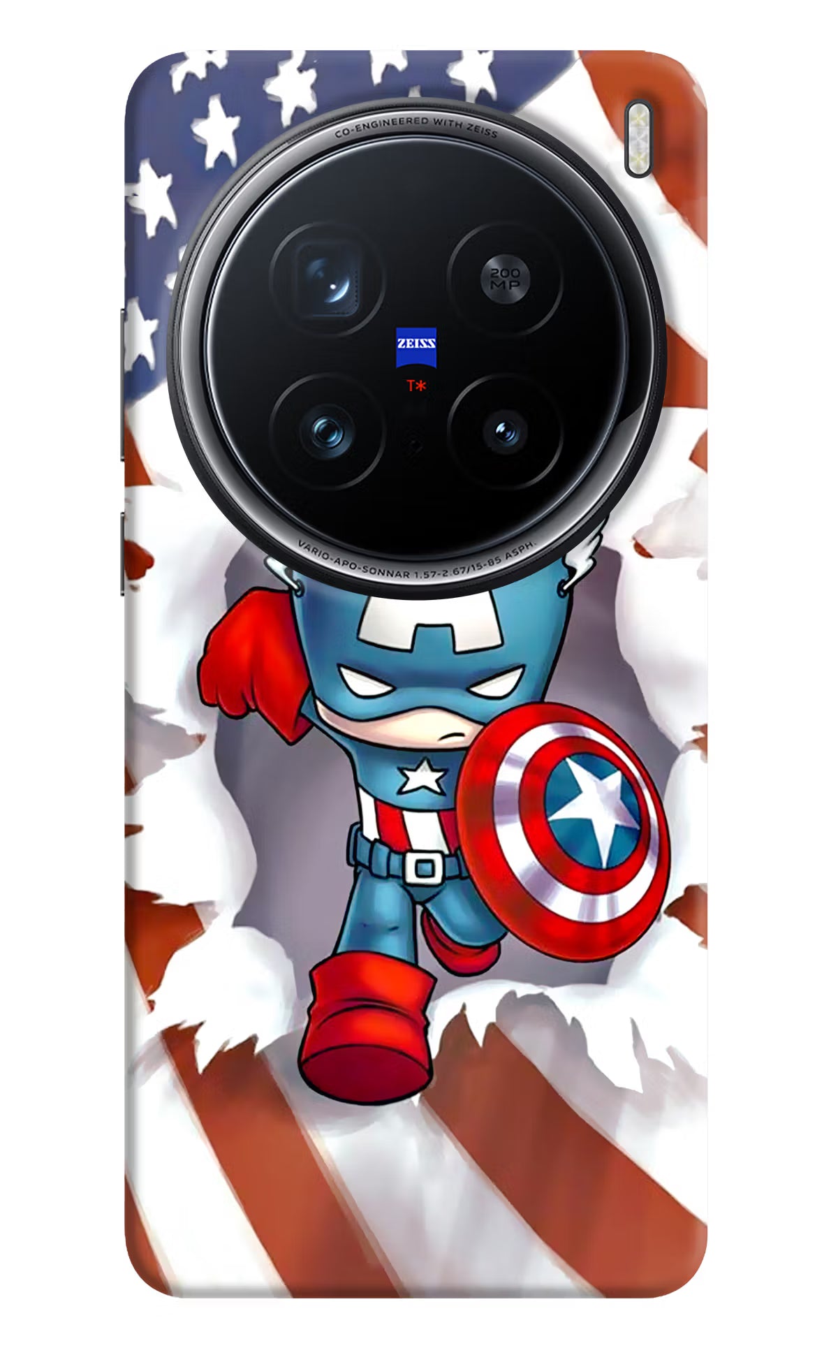 Captain America Vivo X200 Pro 5G Back Cover - Captain America Vivo X200 Pro 5G Hard Case Back Cover by Casekaro Captain America Vivo X200 Pro 5G Hard Case Back Cover by Casekaro