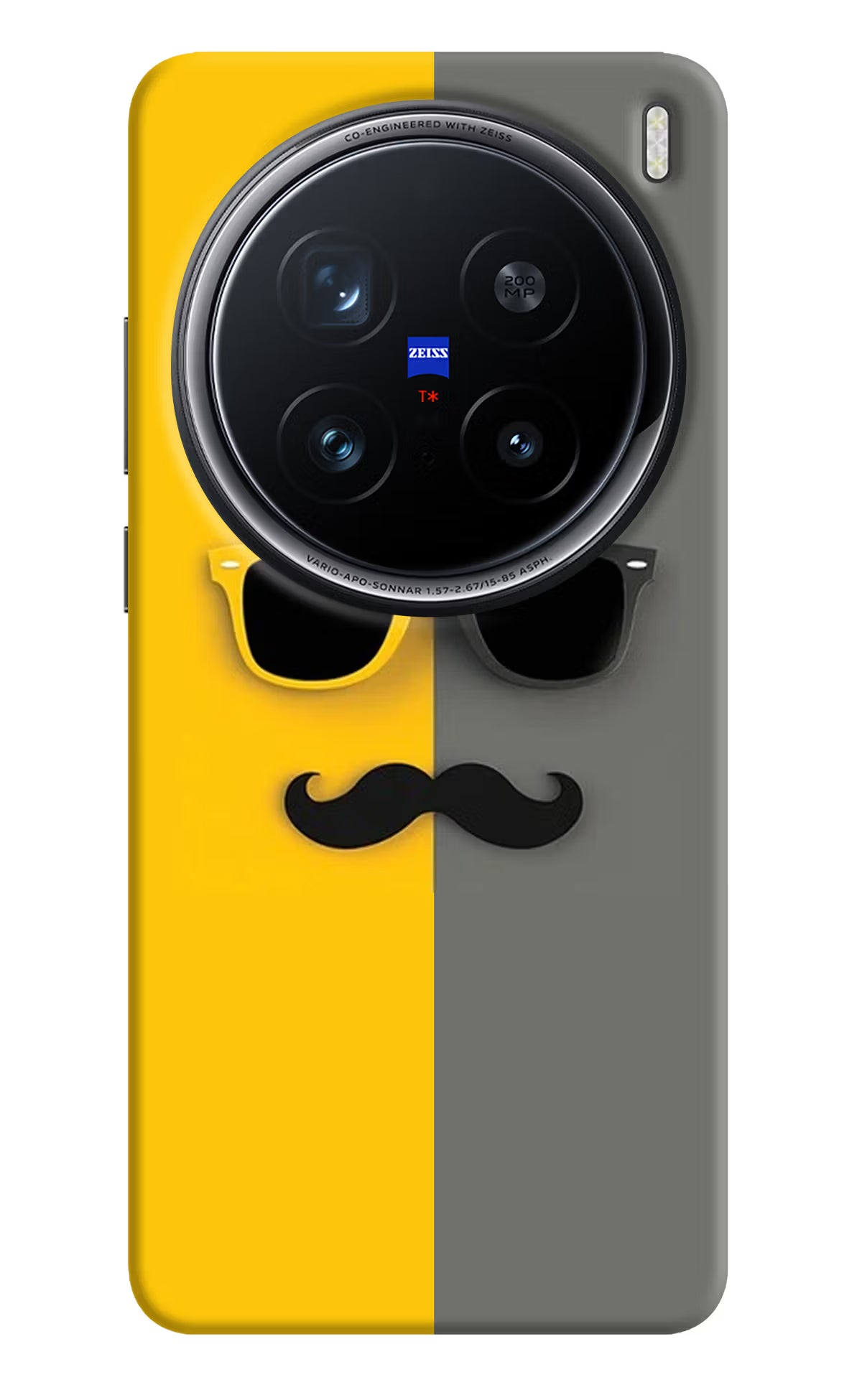 Sunglasses with Mustache Vivo X200 Pro 5G Back Cover - Sunglasses with Mustache Vivo X200 Pro 5G Hard Case Back Cover by Casekaro Sunglasses with Mustache Vivo X200 Pro 5G Hard Case Back Cover by Casekaro