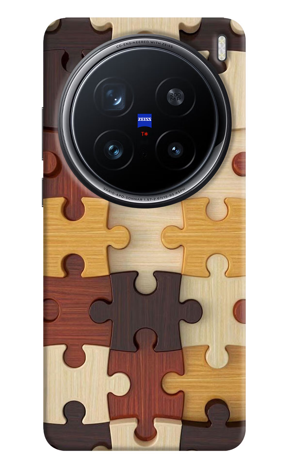 Wooden Puzzle Vivo X200 Pro 5G Back Cover - Wooden Puzzle Vivo X200 Pro 5G Hard Case Back Cover by Casekaro Wooden Puzzle Vivo X200 Pro 5G Hard Case Back Cover by Casekaro