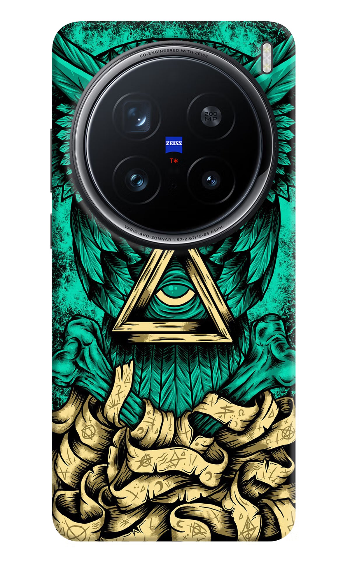 Green Owl Vivo X200 Pro 5G Back Cover - Green Owl Vivo X200 Pro 5G Hard Case Back Cover by Casekaro Green Owl Vivo X200 Pro 5G Hard Case Back Cover by Casekaro