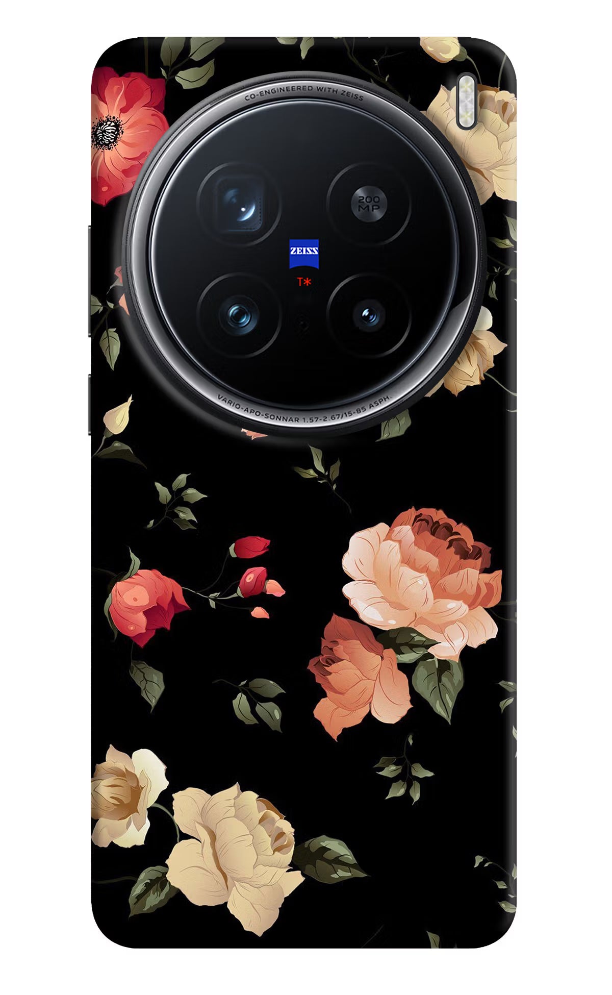 Flowers Vivo X200 Pro 5G Back Cover - Flowers Vivo X200 Pro 5G Hard Case Back Cover by Casekaro Flowers Vivo X200 Pro 5G Hard Case Back Cover by Casekaro