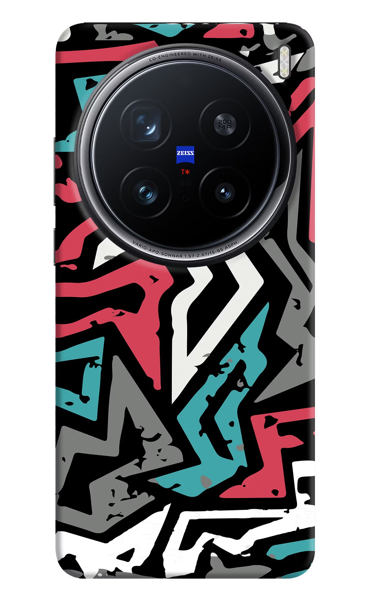 Geometric Graffiti Vivo X200 Pro 5G Back Cover - Geometric Graffiti Vivo X200 Pro 5G Hard Case Back Cover by Casekaro Geometric Graffiti Vivo X200 Pro 5G Hard Case Back Cover by Casekaro