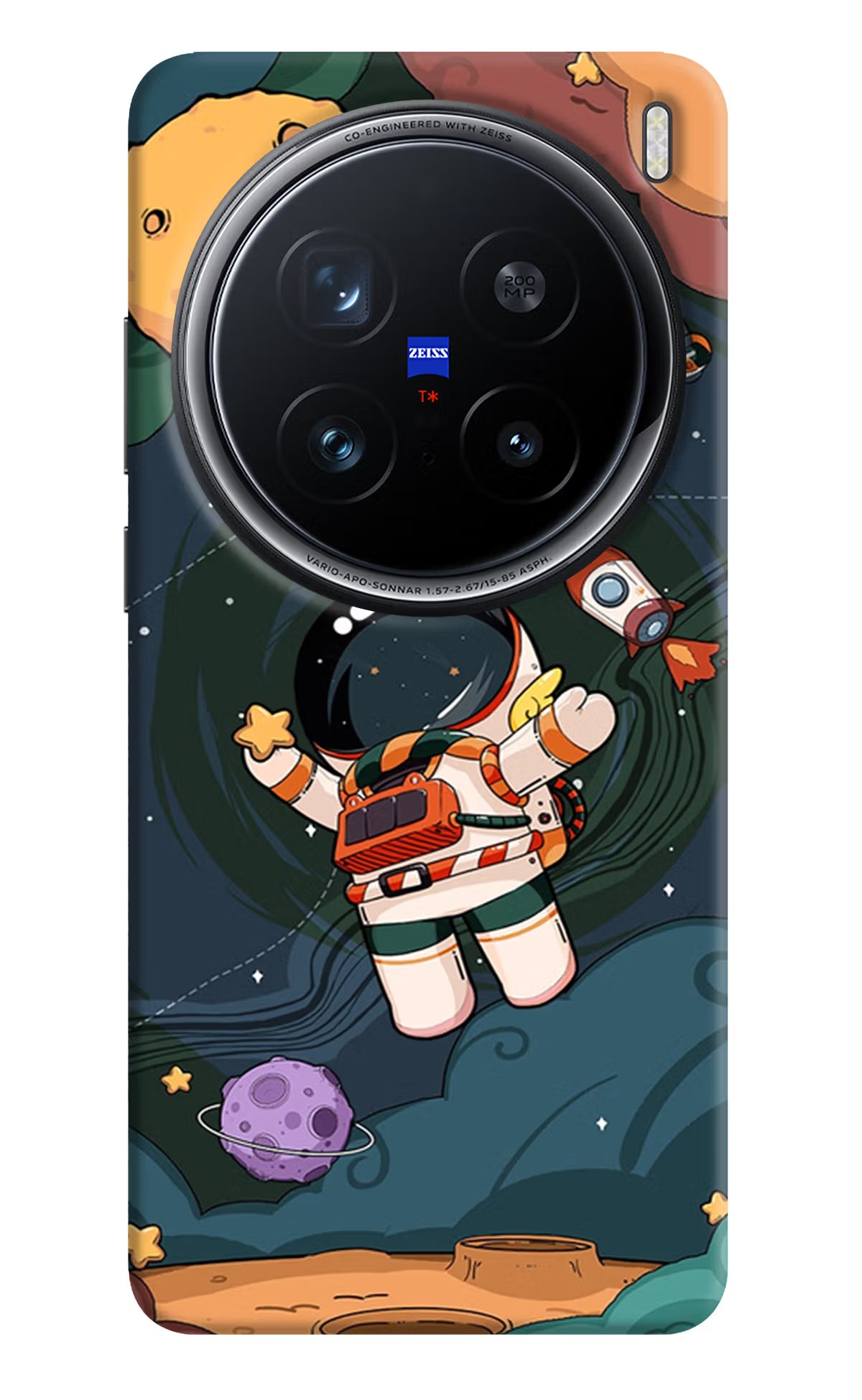 Cartoon Astronaut Vivo X200 Pro 5G Back Cover - Cartoon Astronaut Vivo X200 Pro 5G Hard Case Back Cover by Casekaro Cartoon Astronaut Vivo X200 Pro 5G Hard Case Back Cover by Casekaro
